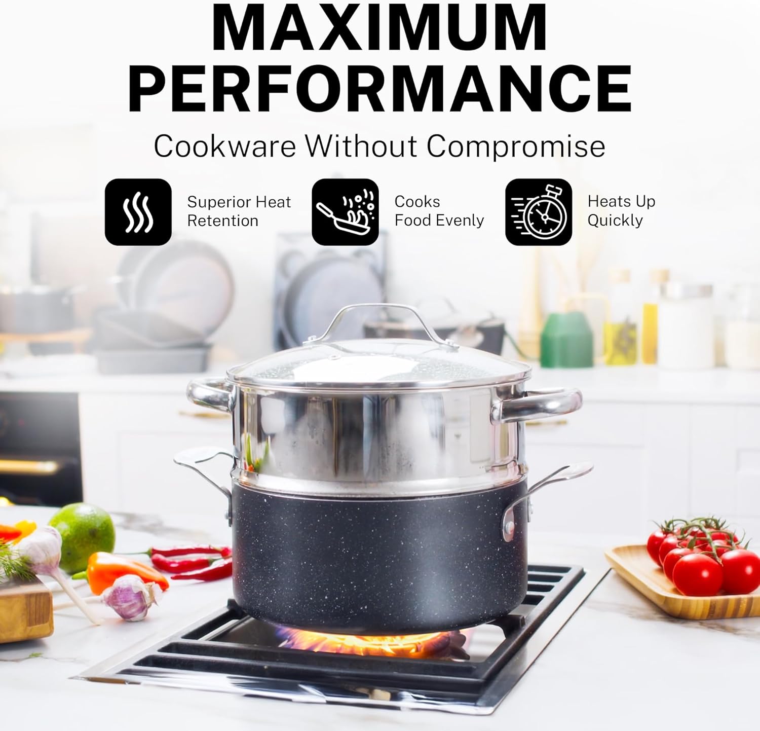 Thumbnail 3 de Granitestone 20 Pc Complete Pots and Pans Set – Nonstick, Oven & Dishwasher Safe