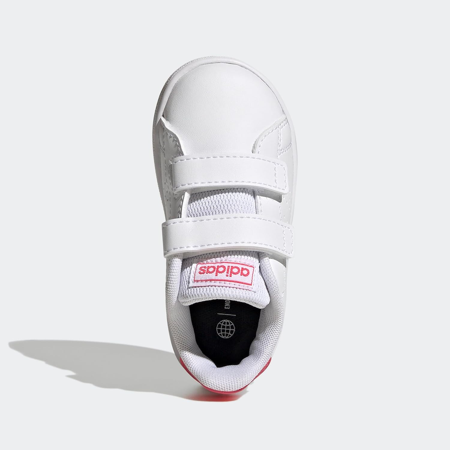 Thumbnail 1 de Adidas Bimbi 0-24 Advantage Lifestyle Court Two Hook-And-Loop Shoes – Cloud White / Real Pink / Core Black, 27 EU