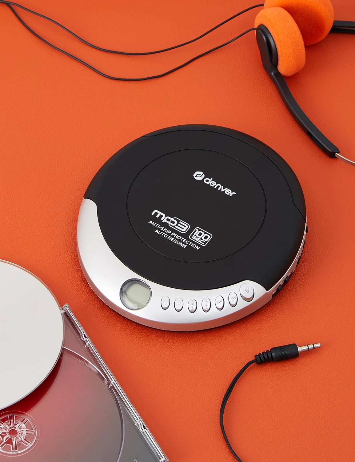 Detalle 2 de Denver DMP-391 Lettore CD Portatile: Walkman con Anti-Shock, Bass Boost e cuffie incluse