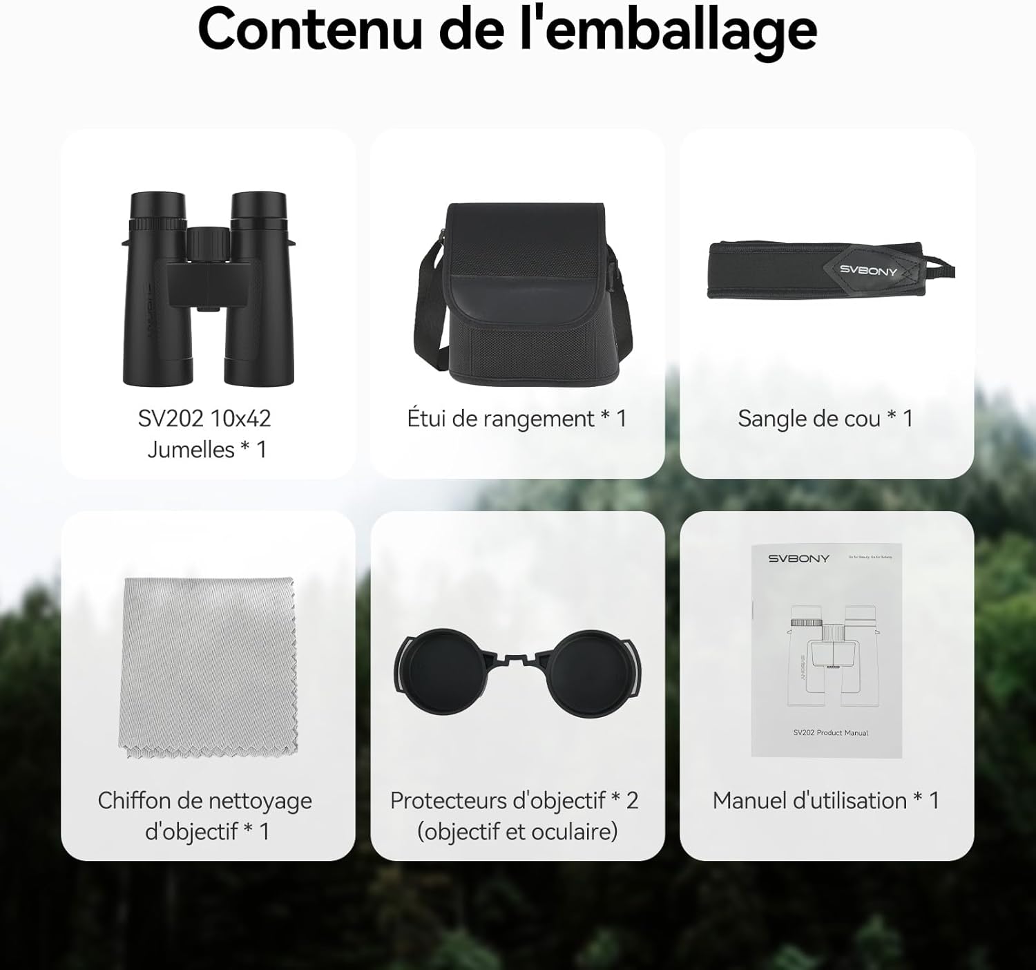 Thumbnail 6 de Jumelles Svbony SV202 Updated ED 10x42 – verres ED, prismes diélectriques et conception étanche