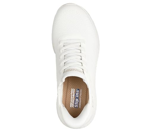 Detalle de Skechers Damen Bobs Squad Chaos Current Muse Slip-In Sneaker – Off White Textile (EU 39.5)