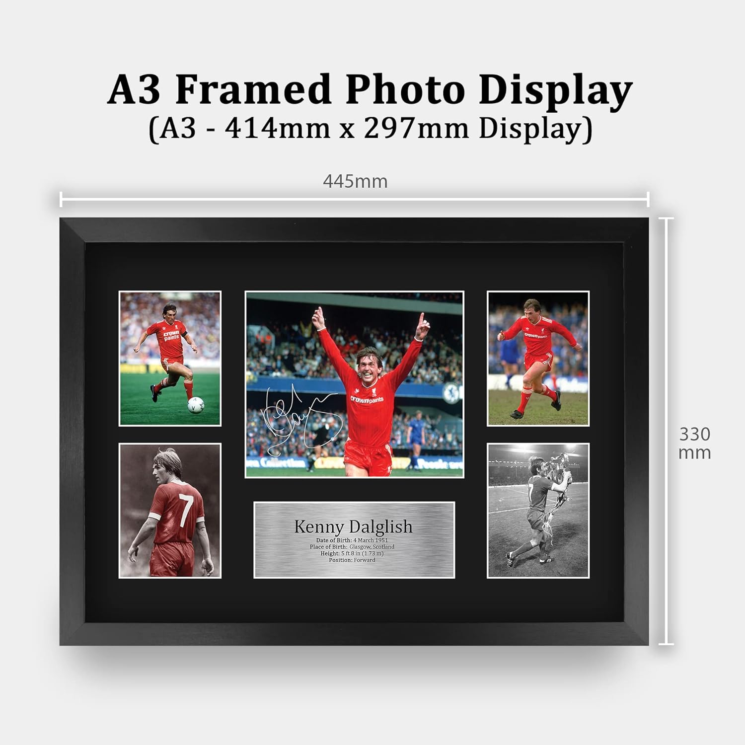 Thumbnail 1 de HWC Trading FR A3 Kenny Dalglish Liverpool framed printed memorabilia autograph photo display