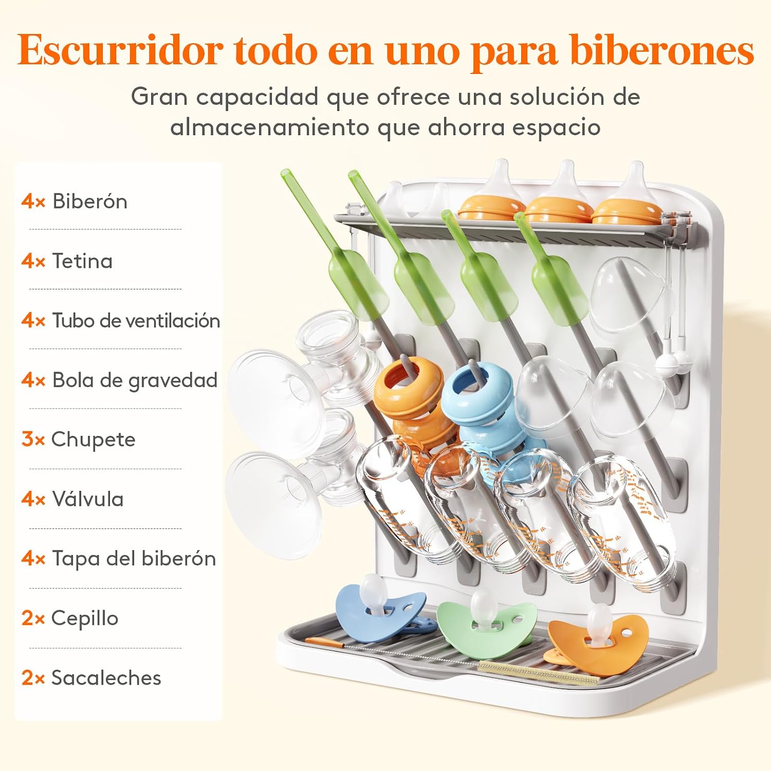 Detalle 2 de Lifewit Escurridor Grande para Biberones 27,9 cm