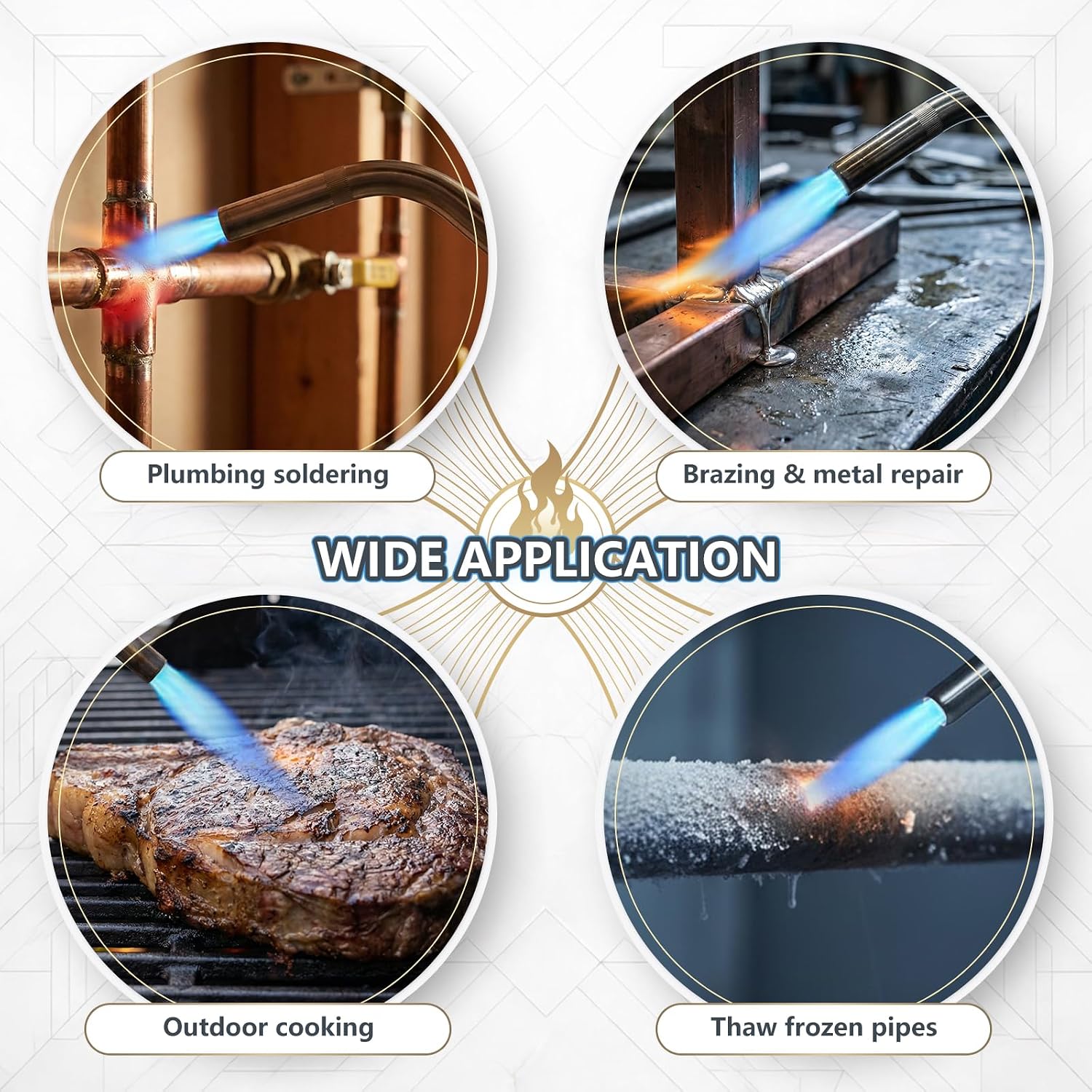 Thumbnail 4 de Propane Torch Head with Trigger-Start Ignition for HVAC, Welding & Plumbing
