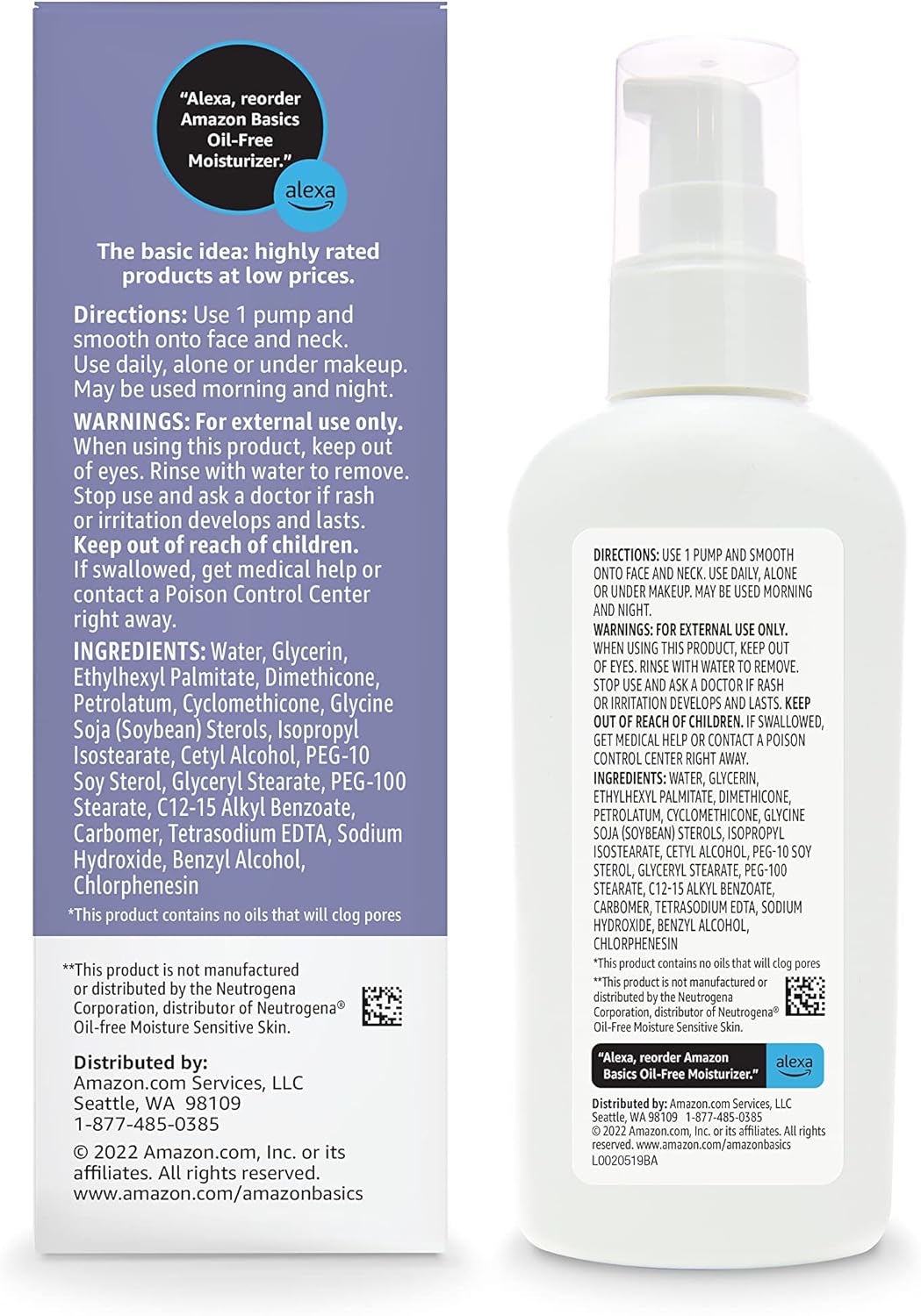 Thumbnail 2 de Amazon Basics Oil-Free Facial Moisturizer for Sensitive Skin (4 fl oz) — Fragrance-Free