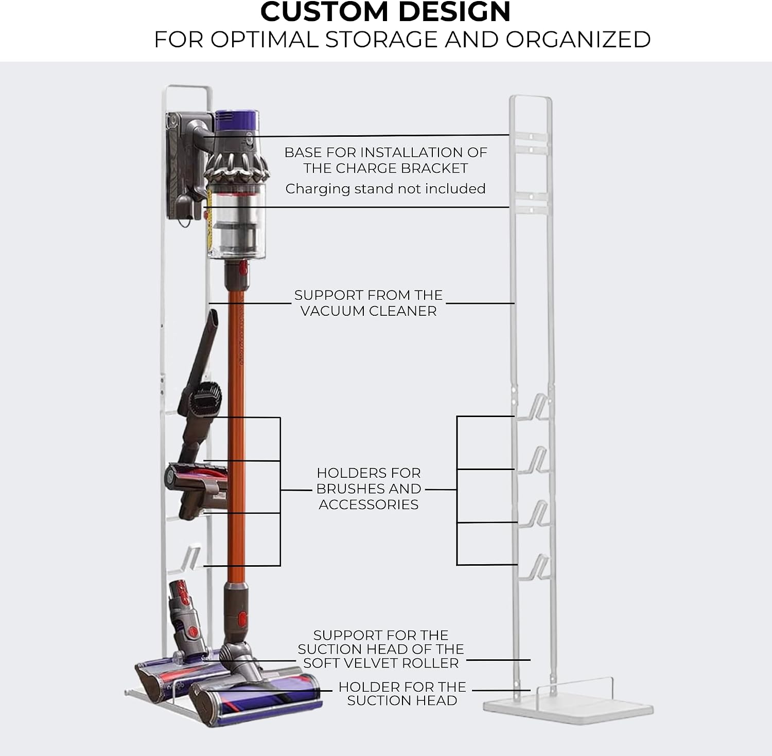 Thumbnail 2 de Supporto per aspirapolvere Dyson: scaffale a torre senza forare il muro