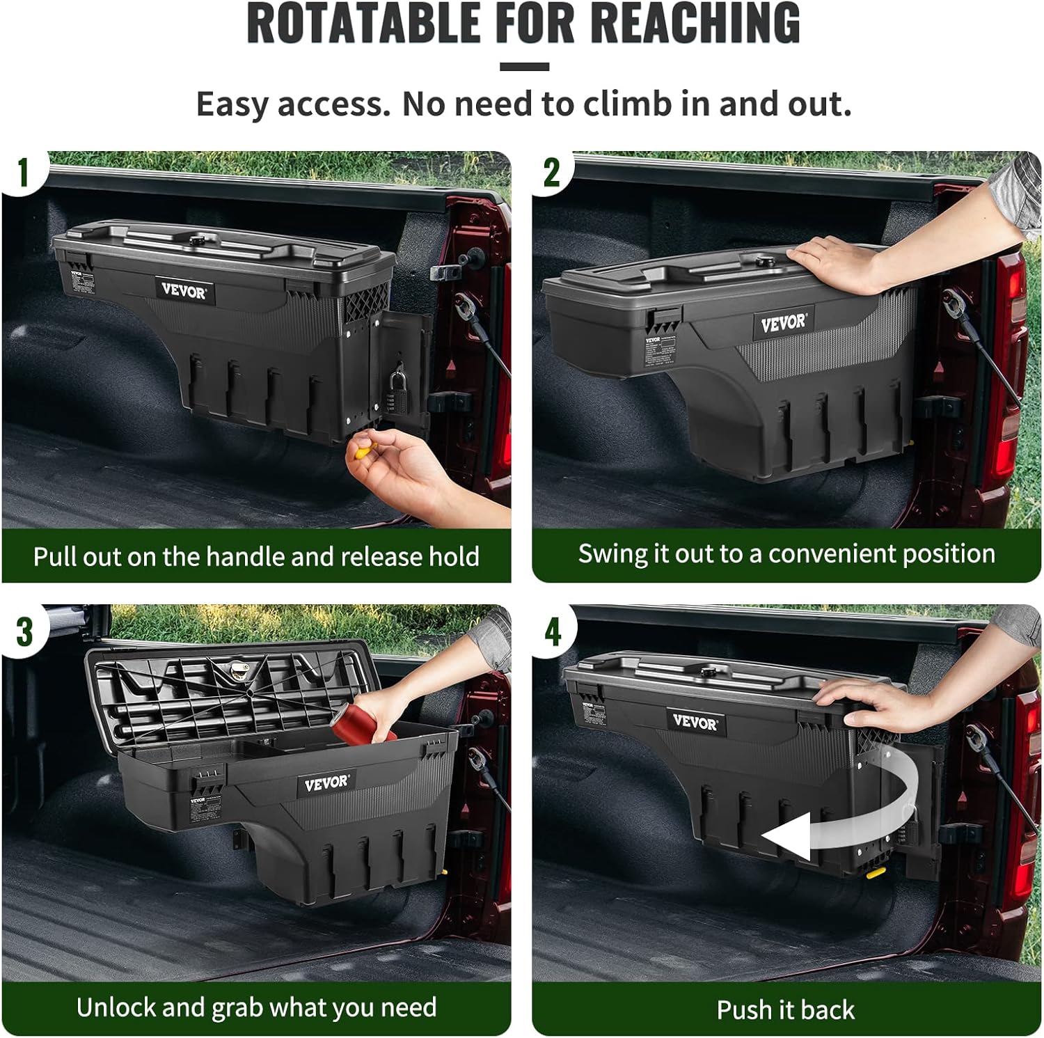 Thumbnail 4 de VEVOR Boîte de rangement pour lit de camion 25 L