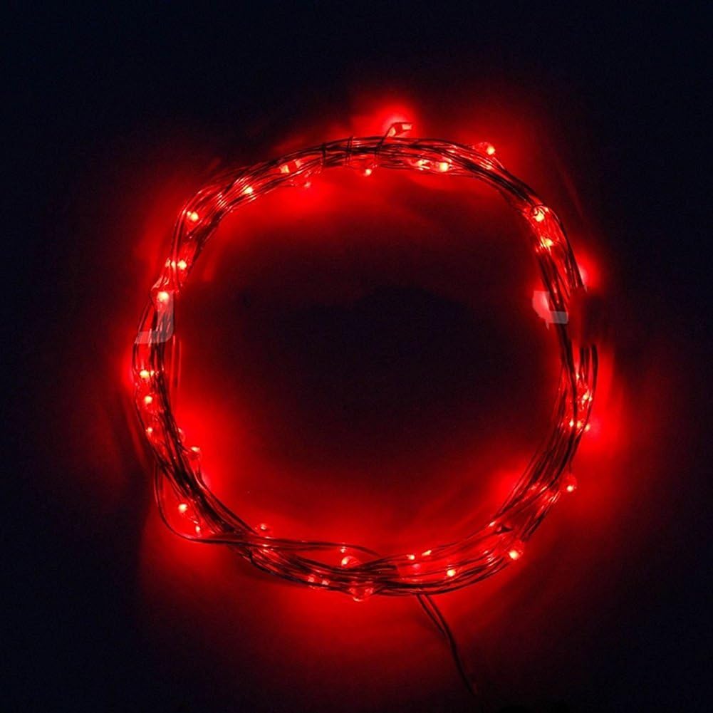 Detalle 2 de ANJAYLIA VC-D-0008 Red LED String Lights, 10 ft, 30 LEDs