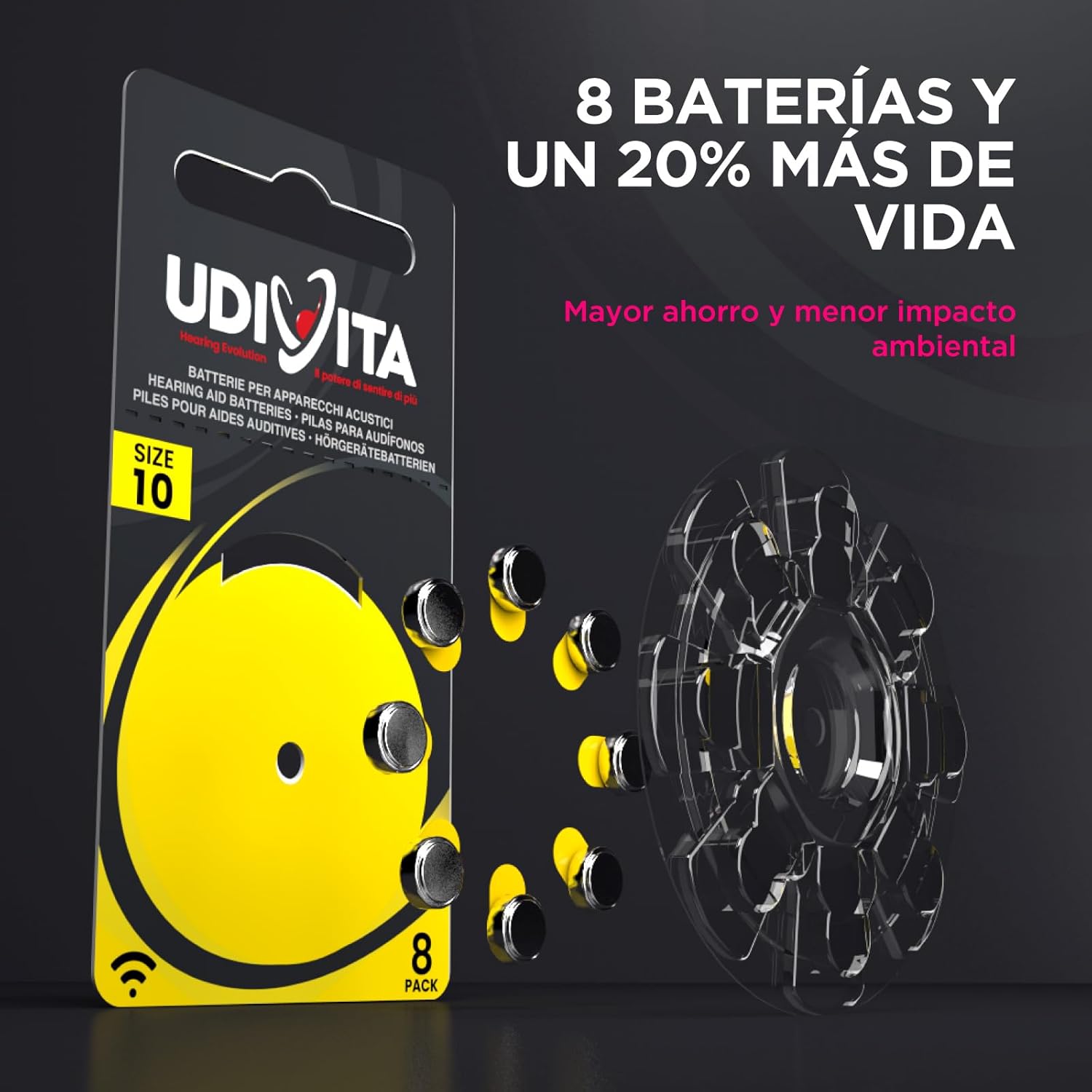 Thumbnail 4 de Udivita PR70 80 pilas tamaño 10 1,45V
