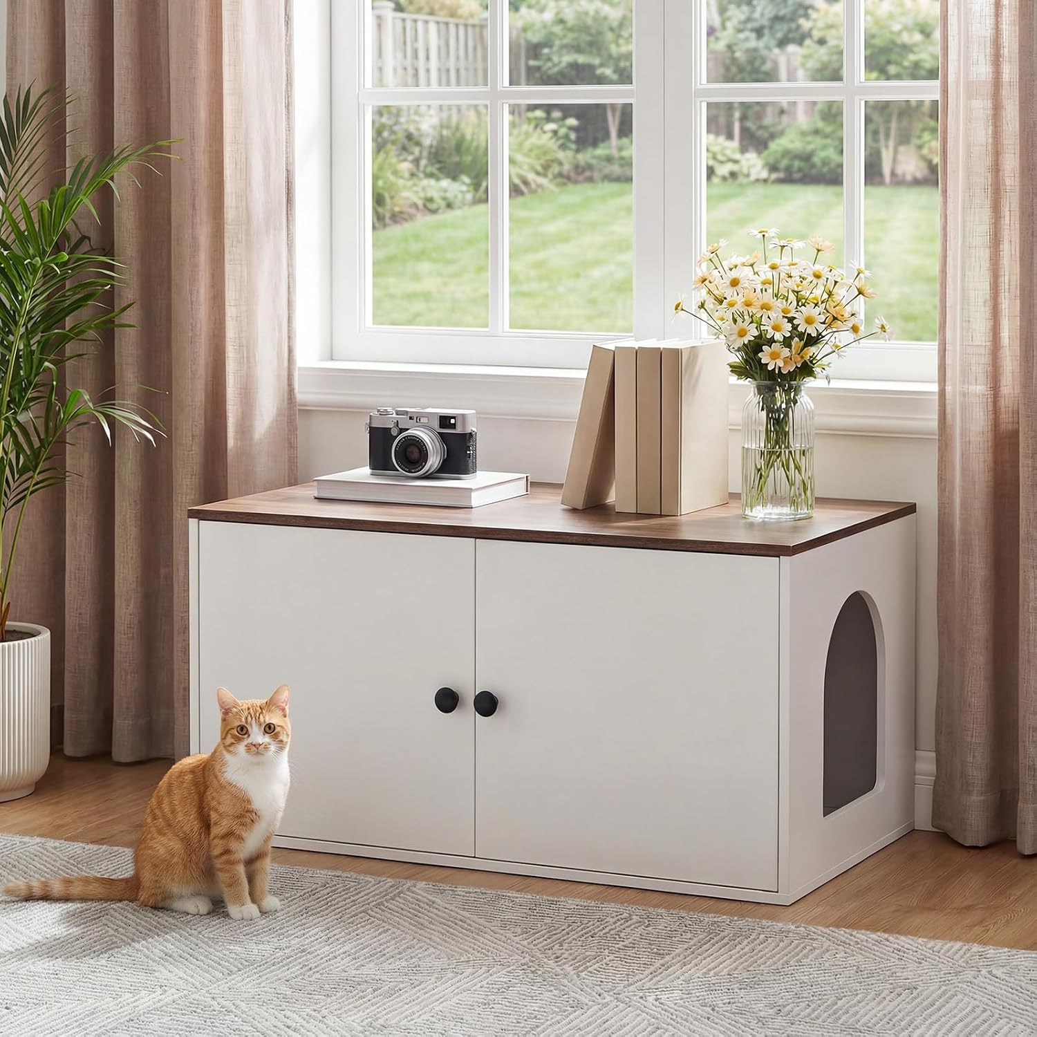 Detalle de HOOBRO EWH40MW01 mueble arenero 80×45×41,5 cm