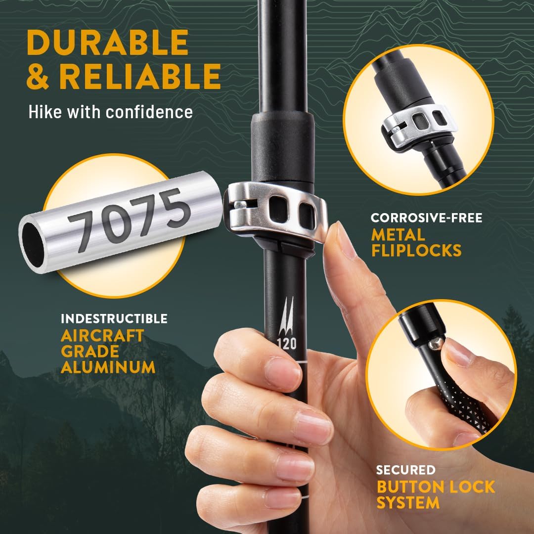 Thumbnail 2 de USA Brand Premium Foldable Hiking Poles — Adjustable, Lightweight