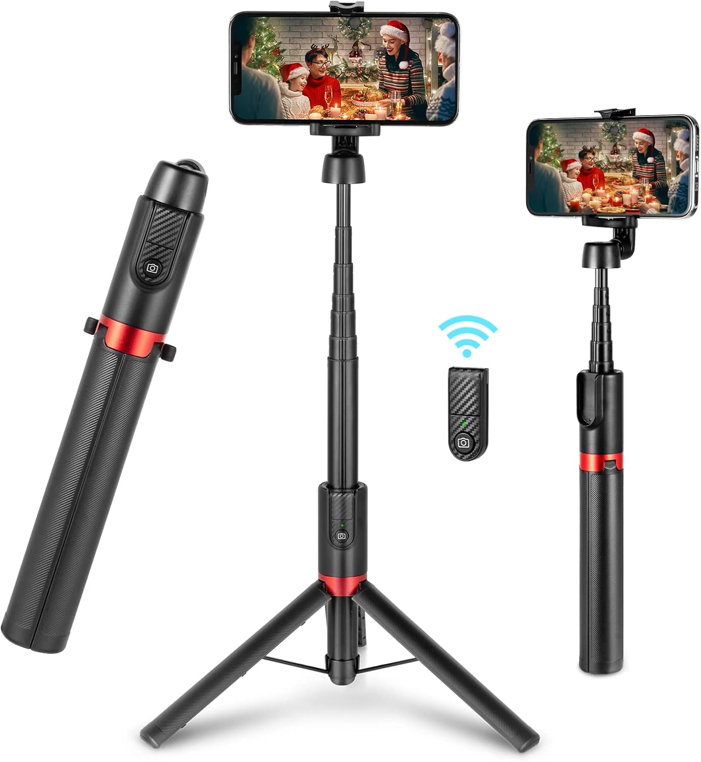 Detalle de SMALLRIG ST20 3375B / 3375-CF – statyw selfie 130 cm z pilotem Bluetooth