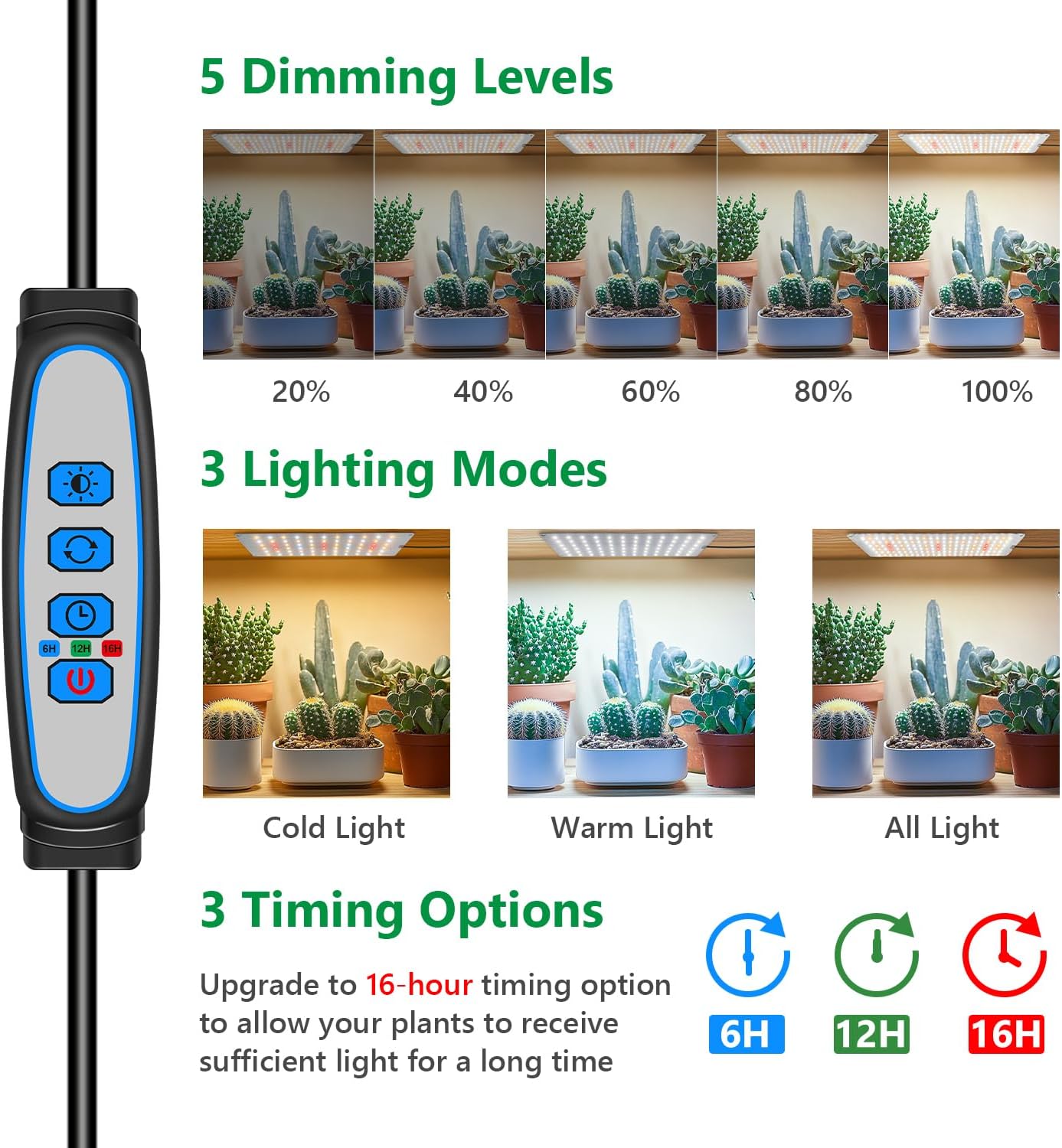 Detalle 2 de Aumtrly BL-G40A Full-Spectrum Grow Light, 552 LEDs, 4 Panels