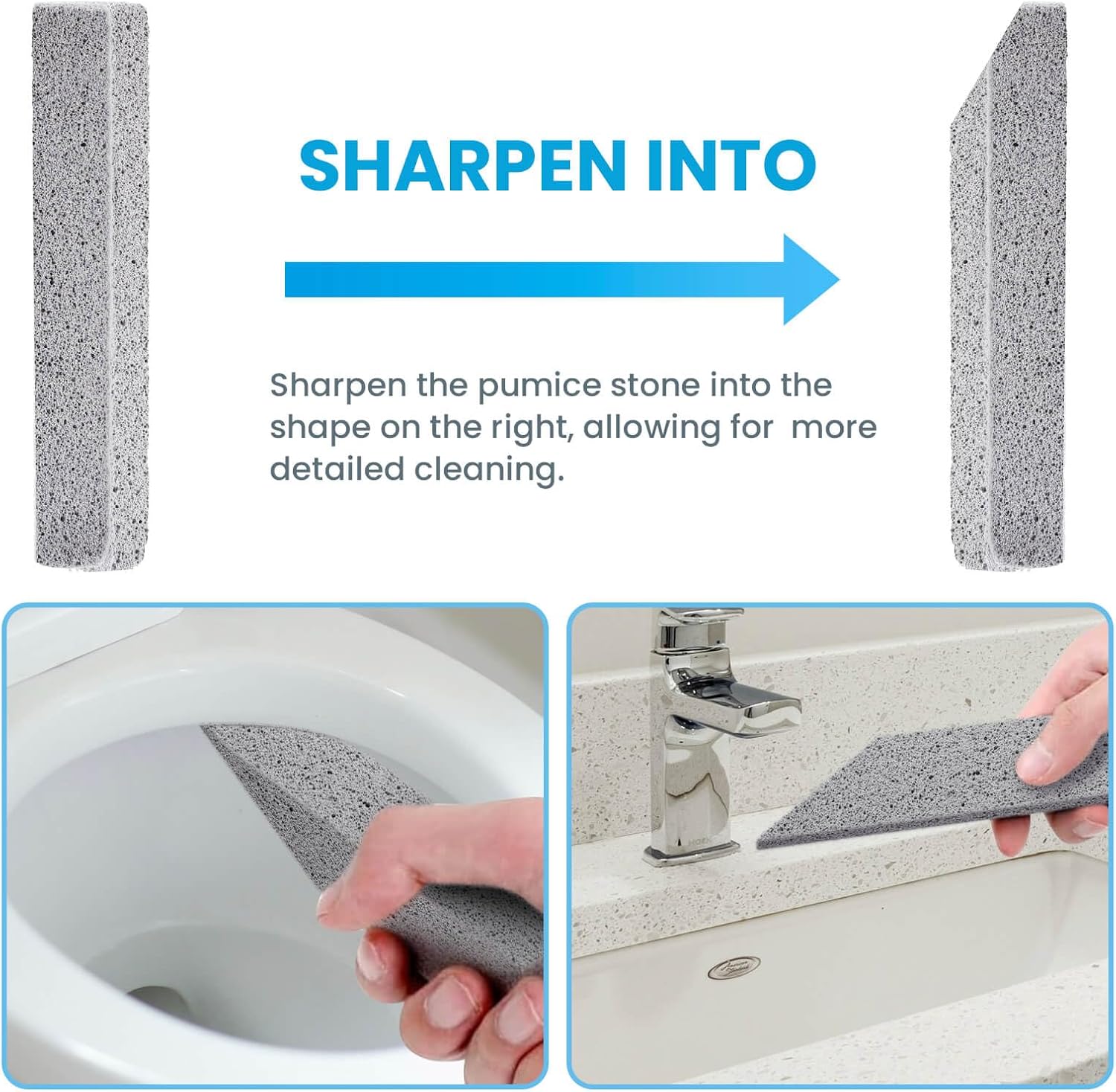 Detalle de Riuja FSS-0820-1 Pumice Stone Cleaner, 14-Pack for Toilet and Tile Cleaning