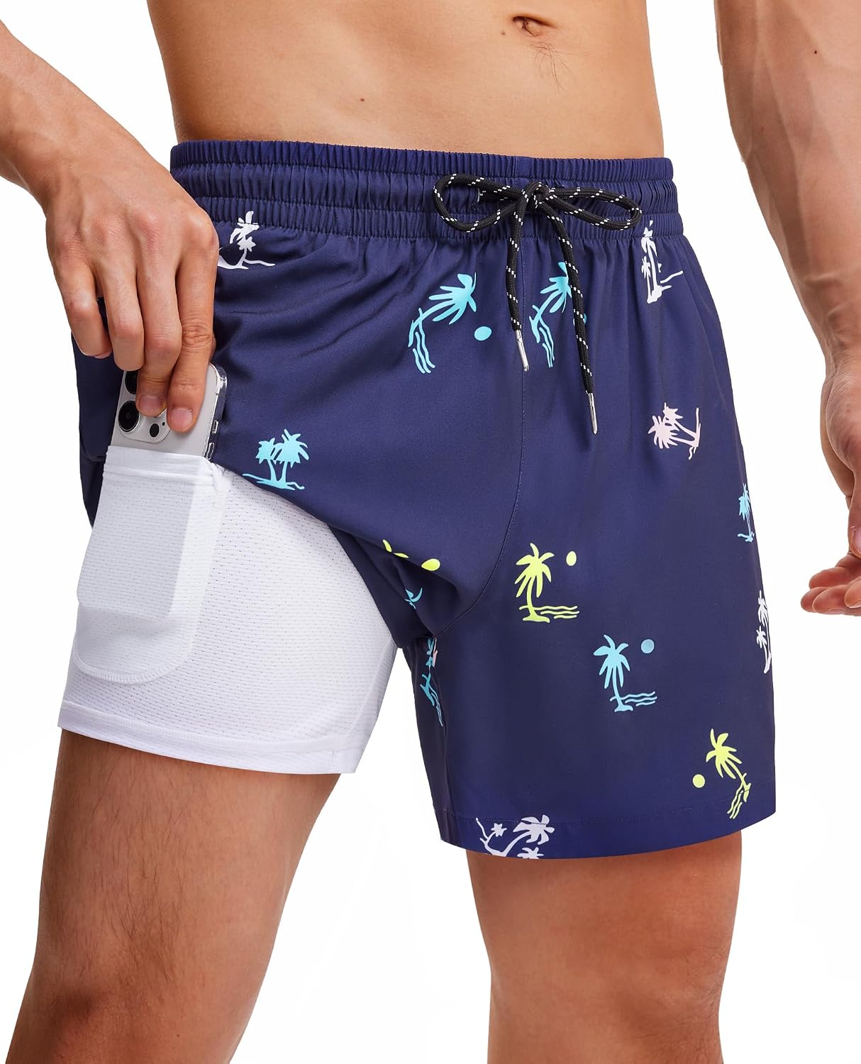 Thumbnail 6 de Gleeease 5-inch Men's Swim Trunks with 2-in-1 Compression Liner