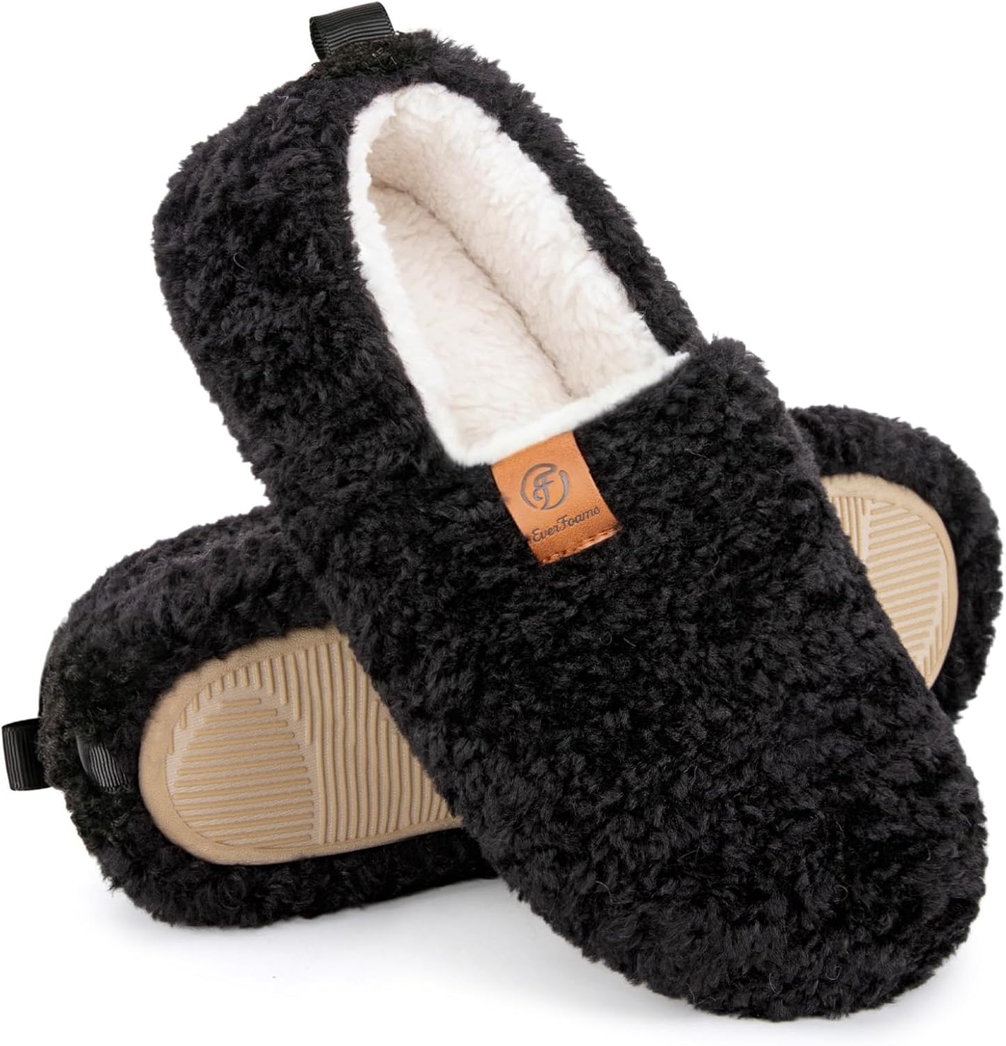 Detalle de EverFoams Women’s Soft Curly Slippers Memory Foam