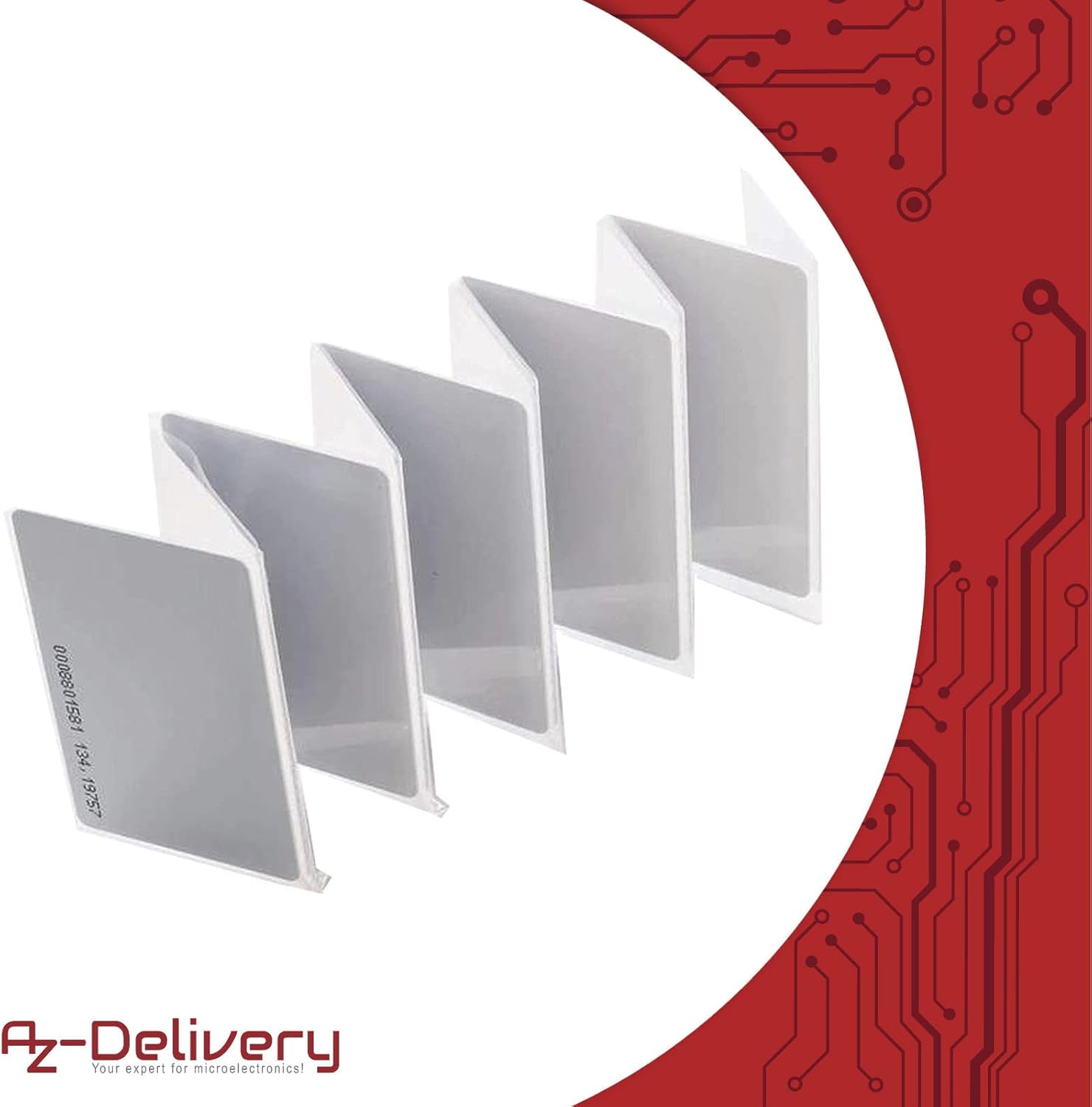 Thumbnail 2 de AZDelivery Lot de 30 cartes RFID 125 kHz compatibles EM4100 (blanches, numérotées)