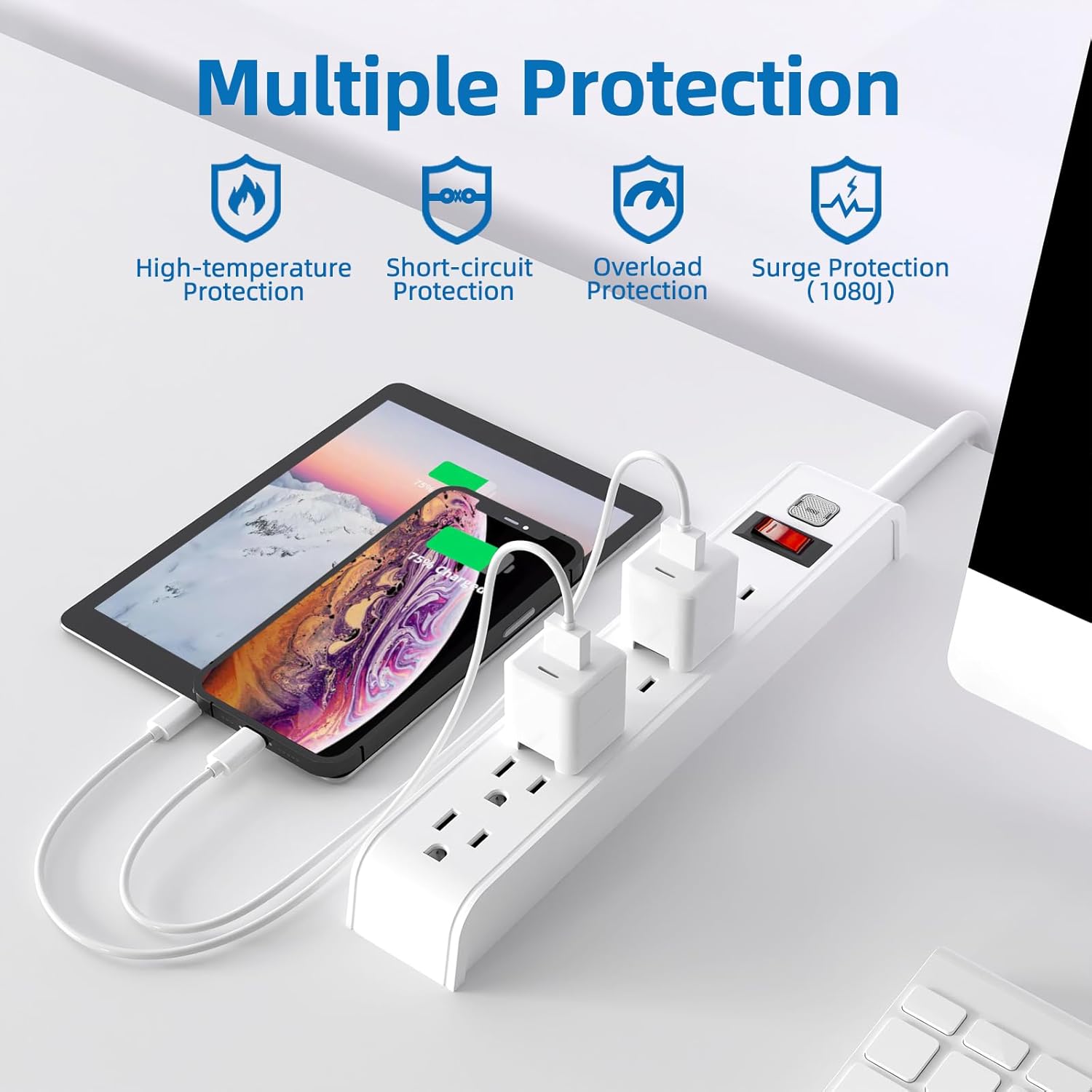 Detalle 2 de TiFFCOFiO Surge Protector 600 Joules 4ft