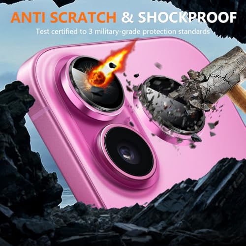 Thumbnail 2 de Diruite Protection Objectif Caméra iPhone 16 rose