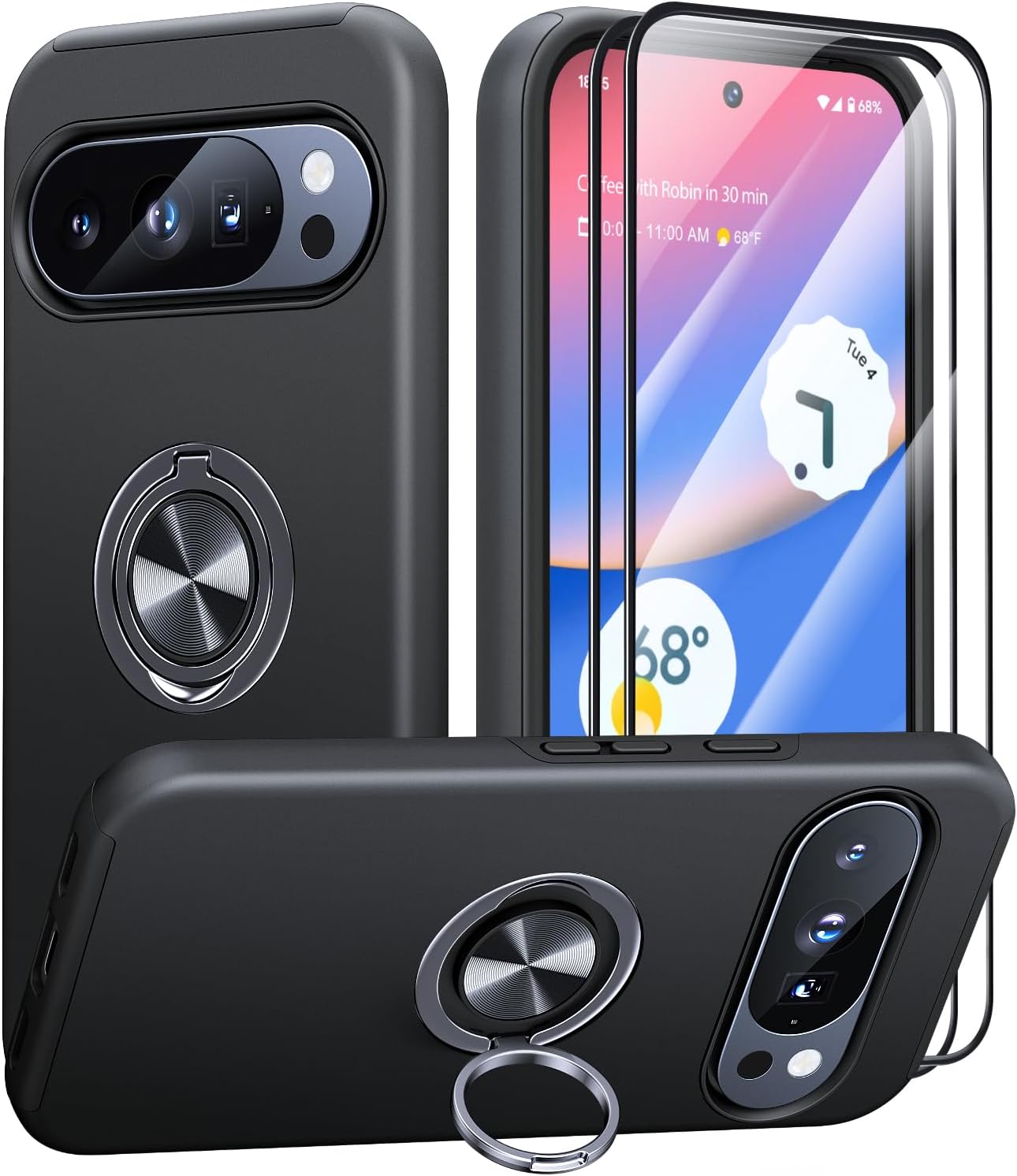 Detalle de AOUIA Google Pixel 10 Pro case with 360° ring