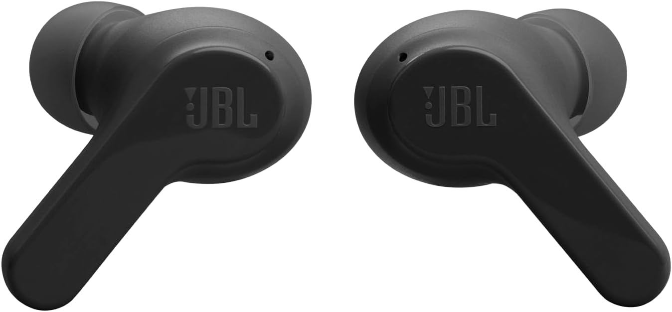 Detalle de JBL Wave Beam: Écouteurs intra-auriculaires sans fil, IP54/IPX2, 32 h d’autonomie, Noir