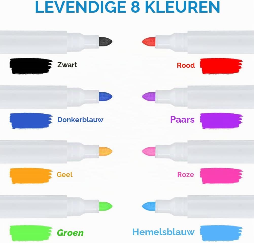 Detalle 2 de OFFCUP 1 whiteboardmarkers met magnetische gumdop en fijne punt