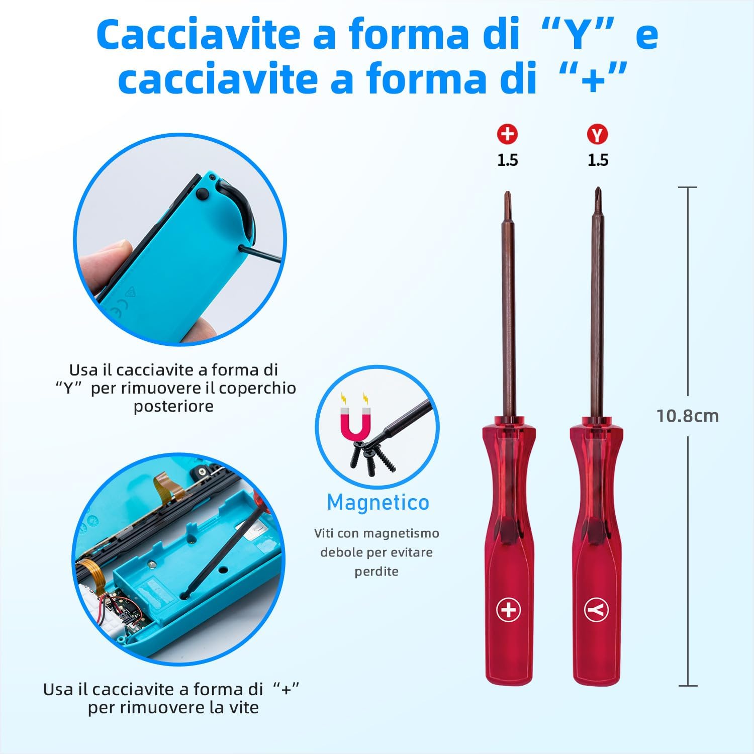 Detalle 2 de Tolesum kit di riparazione joystick analogico 3D per Joy-Con NS Switch/Switch OLED e Switch Lite (kit nero)