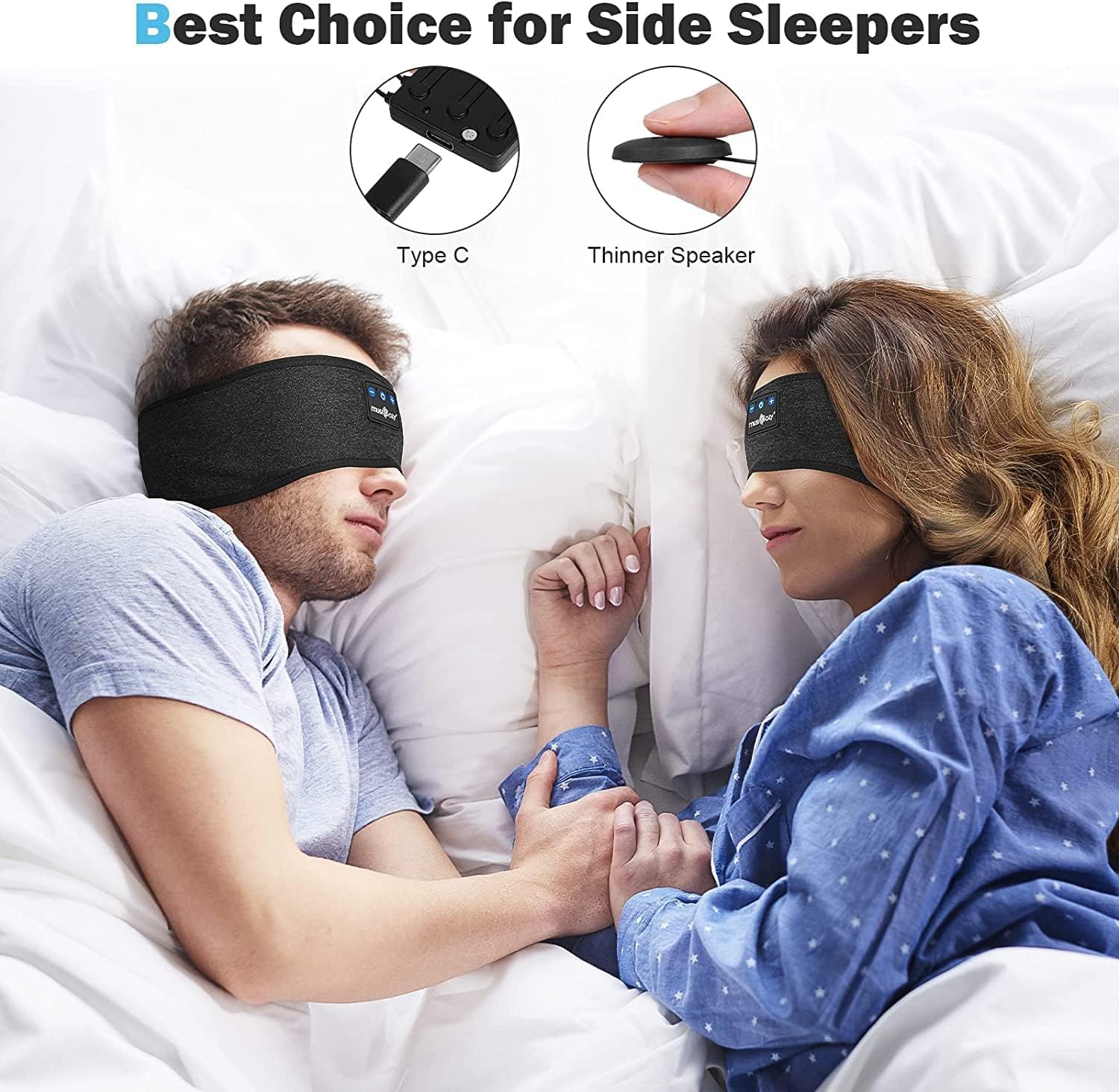 Detalle de MUSICOZY Sleep Headphones Bluetooth 5.4 headband