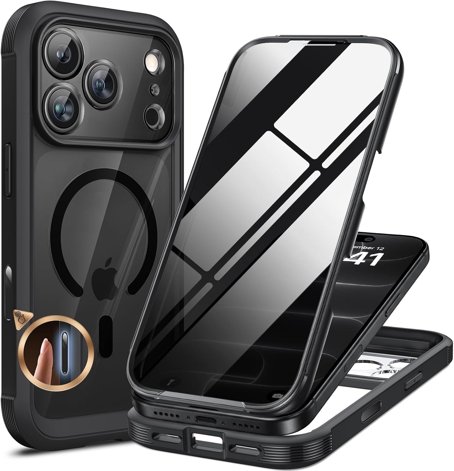 Detalle de Miracase iPhone 18 Pro Max Case with Privacy Screen Protector, MagSafe