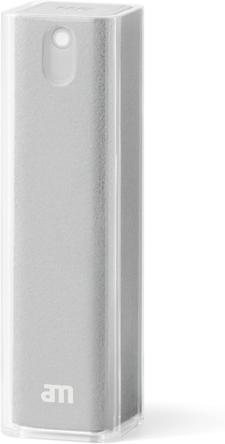 am Handy-Reinigungsset mit Bildschirmreiniger Spray – All-in-One Display-Reiniger für Smartphone, Tablet & Auto-Displays (Hellgrau, 1 Pack)