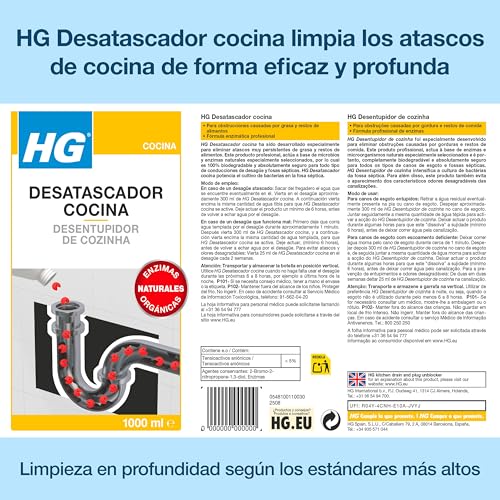 Detalle 2 de HG Desatascador de Cañerías 1 L
