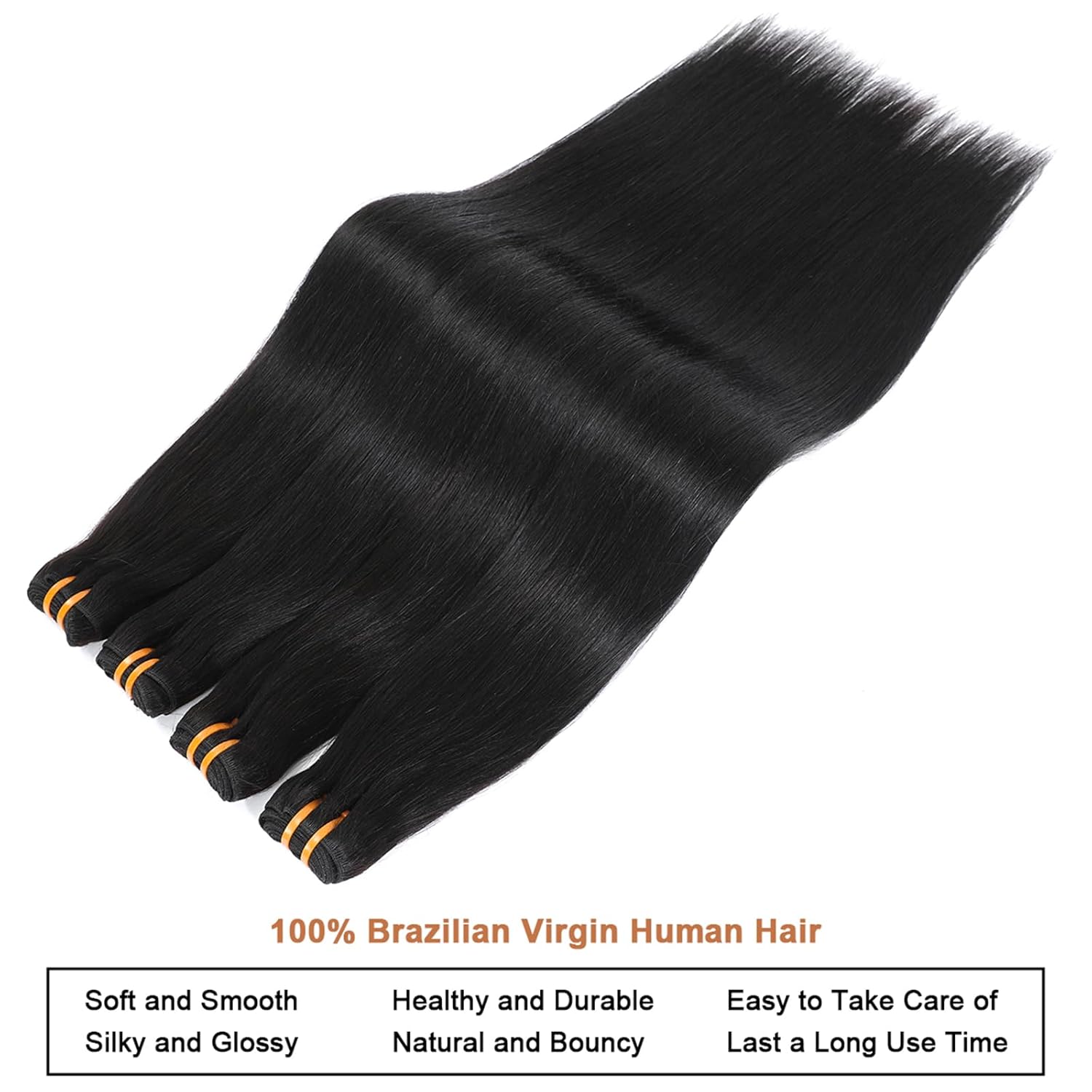 Thumbnail 3 de Missking 16A Raw Human Hair Straight Bundles (14–20) — Burmese Virgin Straight, Dyable & Restylable