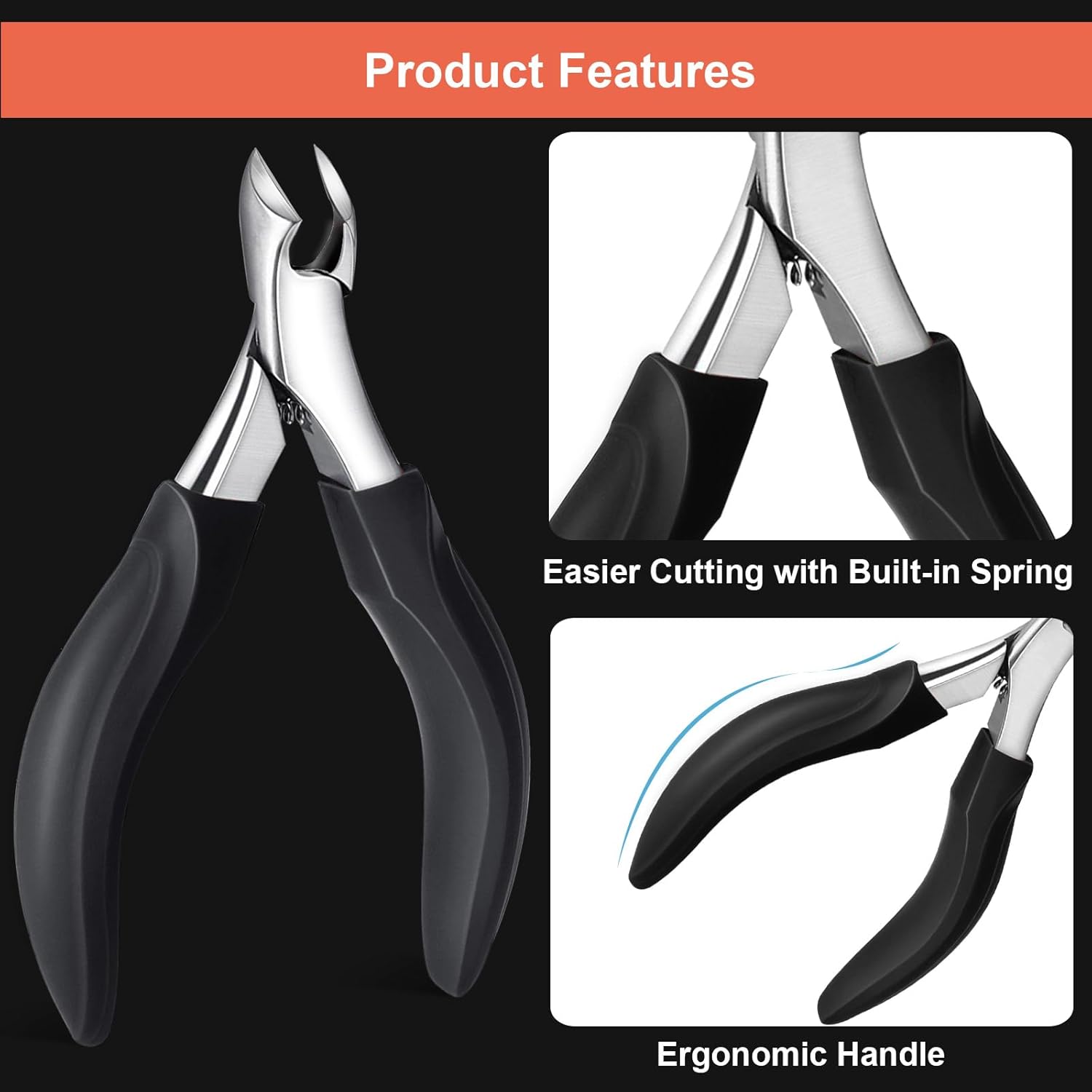 Detalle de Orelex Toenail Clippers for Thick Toenails – 4-Piece Heavy Duty Set