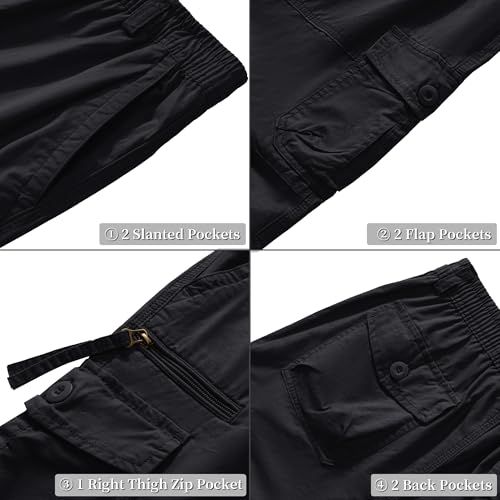 Thumbnail 4 de KEFITEVD Shorts Men 3/4 Cargo Capri Trousers Knee Length - Loose Fit