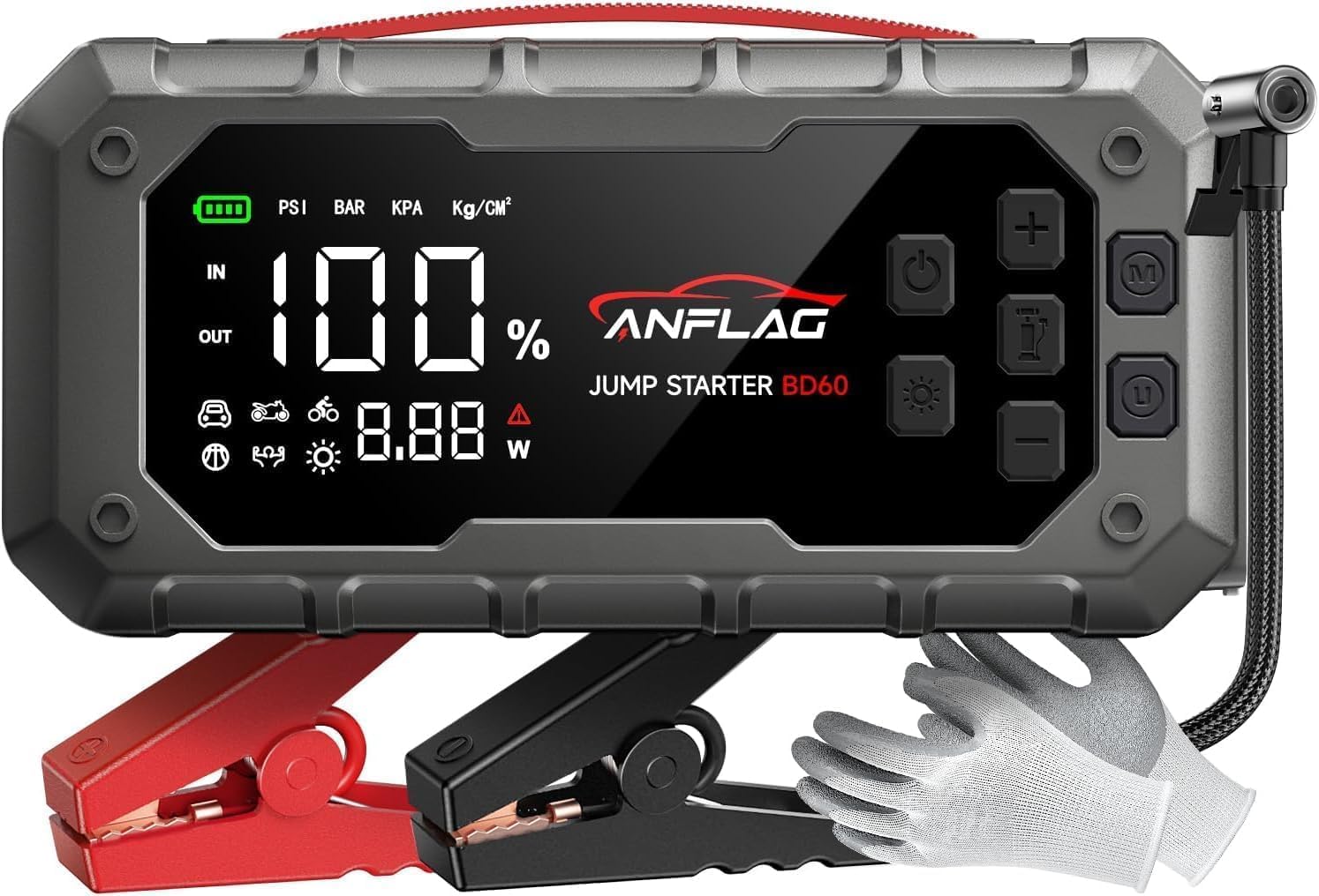 Detalle de ANFLAG Booster Avviamento 8000A 26800mAh