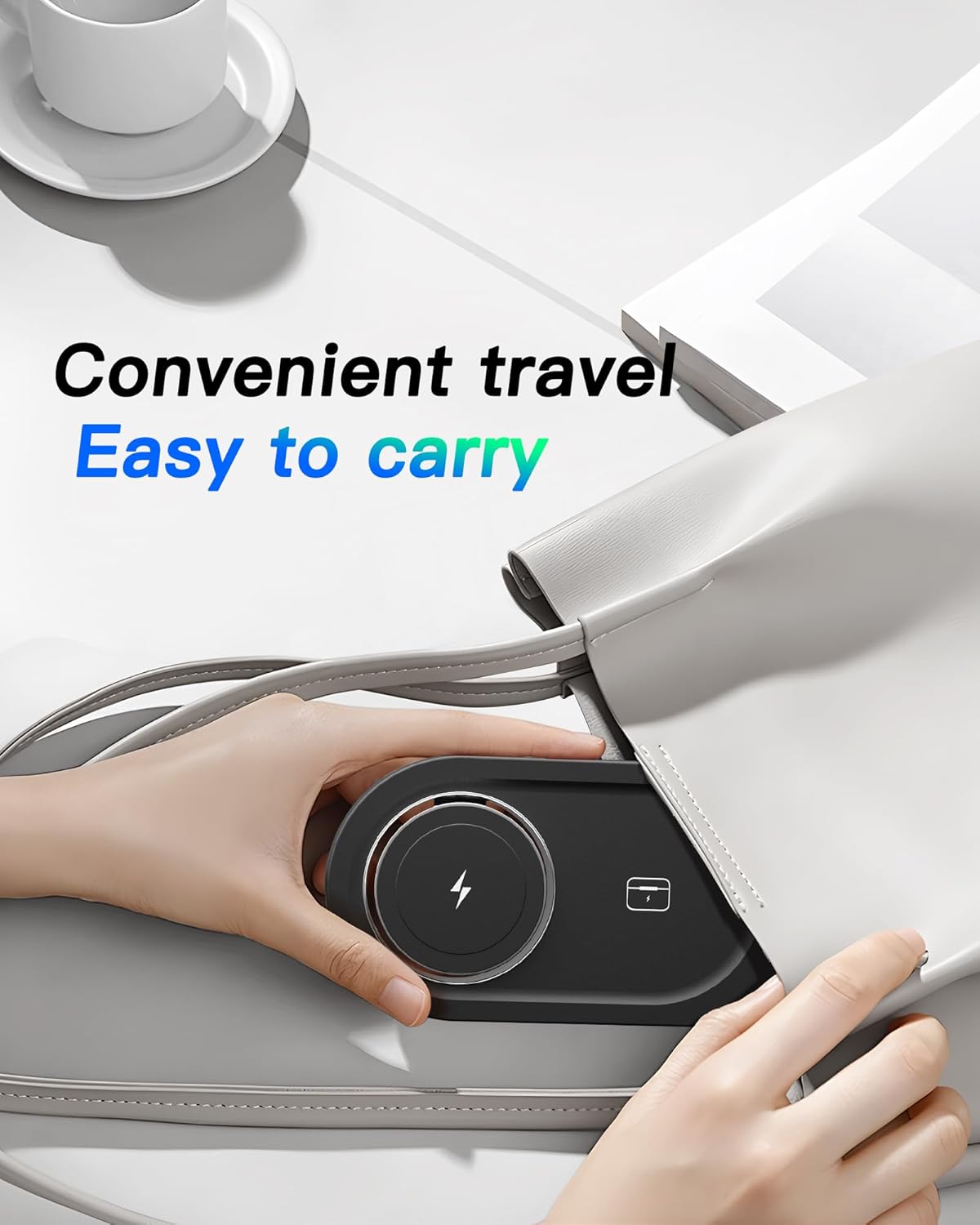 Thumbnail 5 de Upgraded 3-in-1 Wireless Charging Station for Apple Devices (Mag-Safe iPhone + Apple Watch + AirPods) — Black