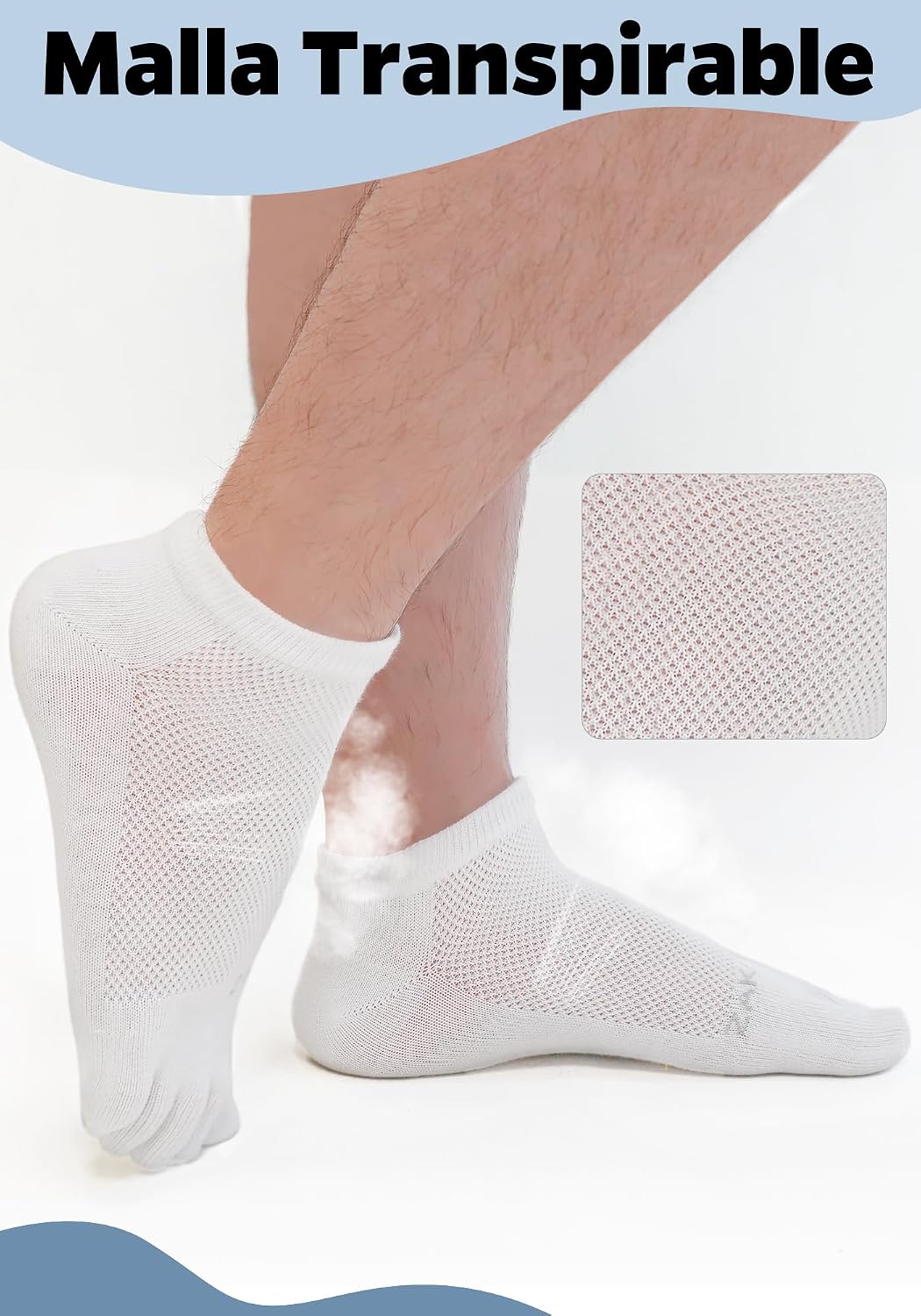 Detalle 2 de ZAKASA Calcetines 5 Dedos Hombre 3 tallas