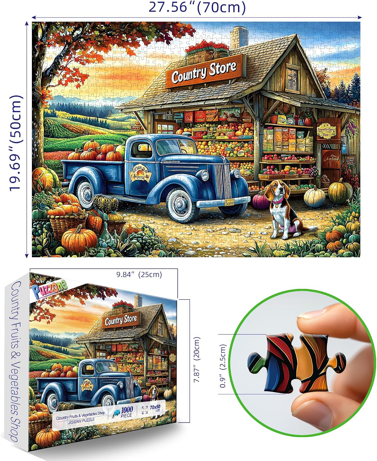 Detalle 2 de PuzzOne 1000-piece Puzzle 27.5 x 19.7 in 🧩