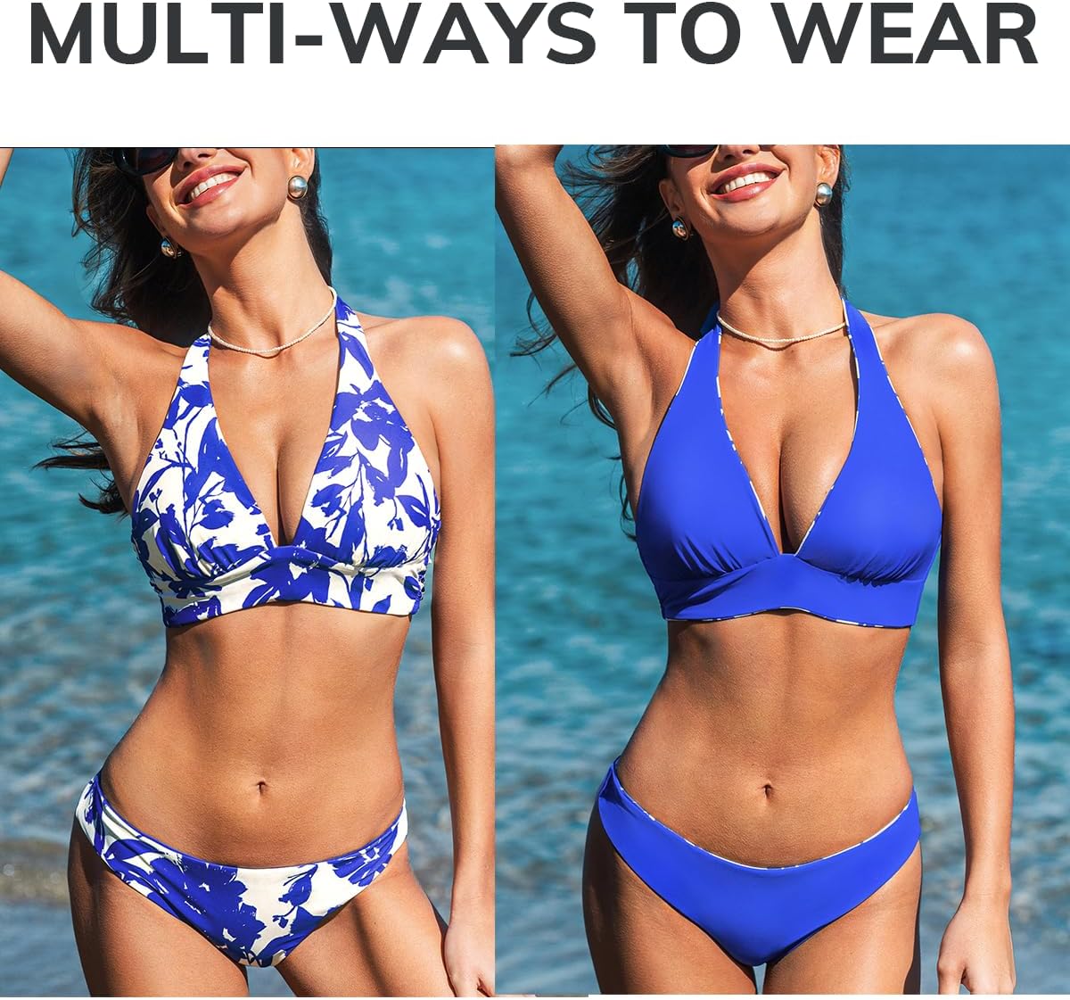 Thumbnail 3 de CUPSHE Ensemble bikini réversible Col en V XS–XL
