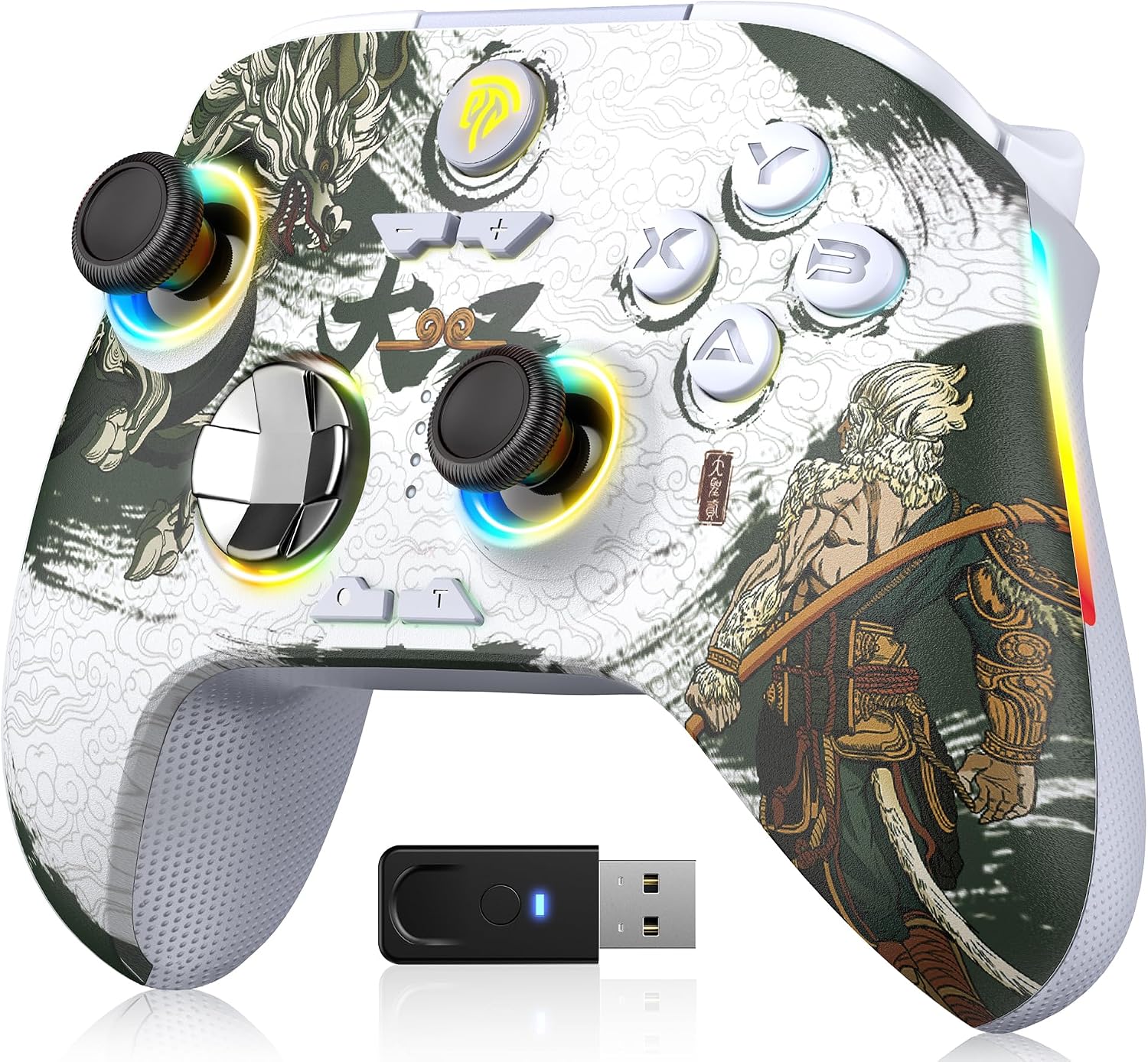 Detalle de EasySMX X15 wireless PC controller with RGB