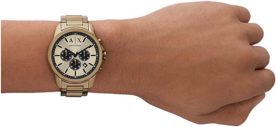 Thumbnail 5 de Armani Exchange goldfarbene Herren-Uhr mit Quarz-Chronographenwerk und 44 mm Edelstahlband