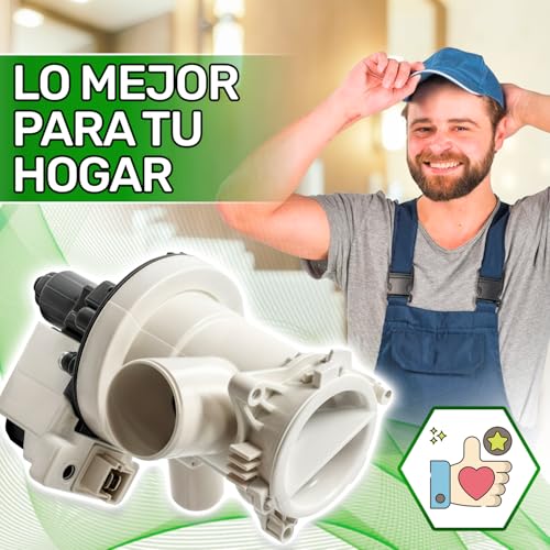 Thumbnail 5 de Bomba de desagüe para lavadora ONIX TECH 220/240V (compat. códigos 2863201400 y 2840940100/2840940200) con garantía 5 años