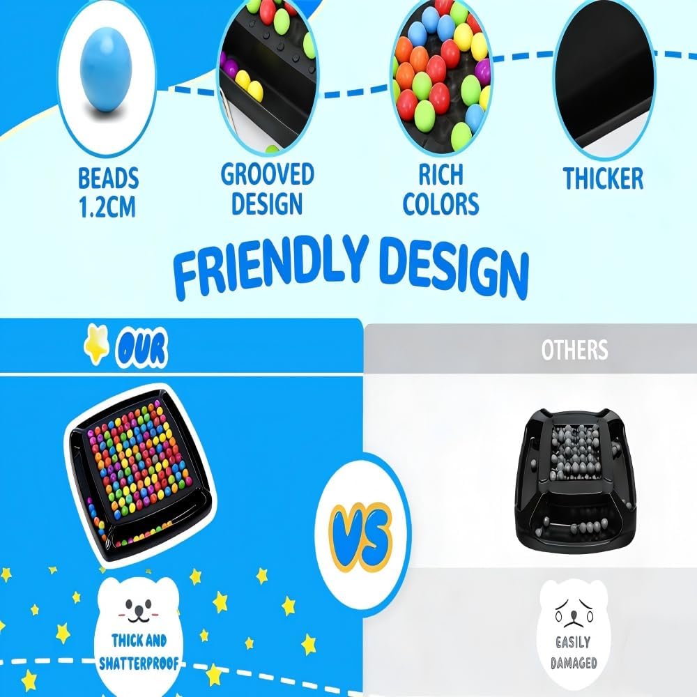 Thumbnail 5 de Intellektuelles Schachbrett Doppelduell (120 Stück) – Kugelspiel mit Elimination, Rainbow Ball Brettspiel