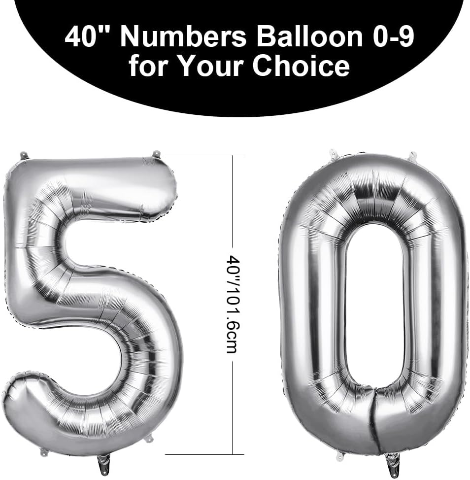 Thumbnail 1 de OFFCUP Zahlen Luftballon 50 101 cm 🎈