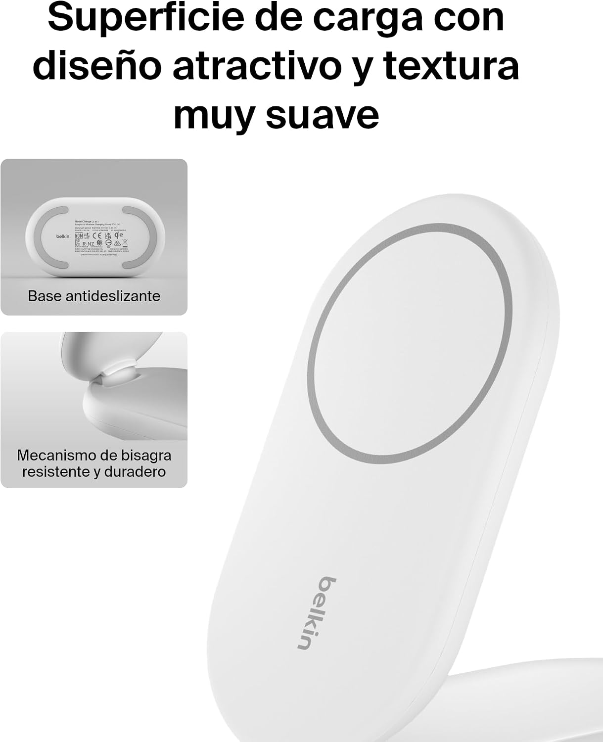 Thumbnail 4 de Belkin BoostCharge Cargador Magnético Plegable Qi2 15W: carga rápida y MagSafe en una estación versátil
