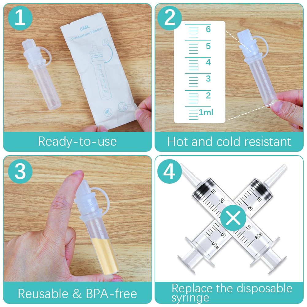 Thumbnail 2 de Aolso Colostrum Collector – Wiederverwendbarer Silikon-Sammler, 6 Stück / 6 ml, BPA-frei