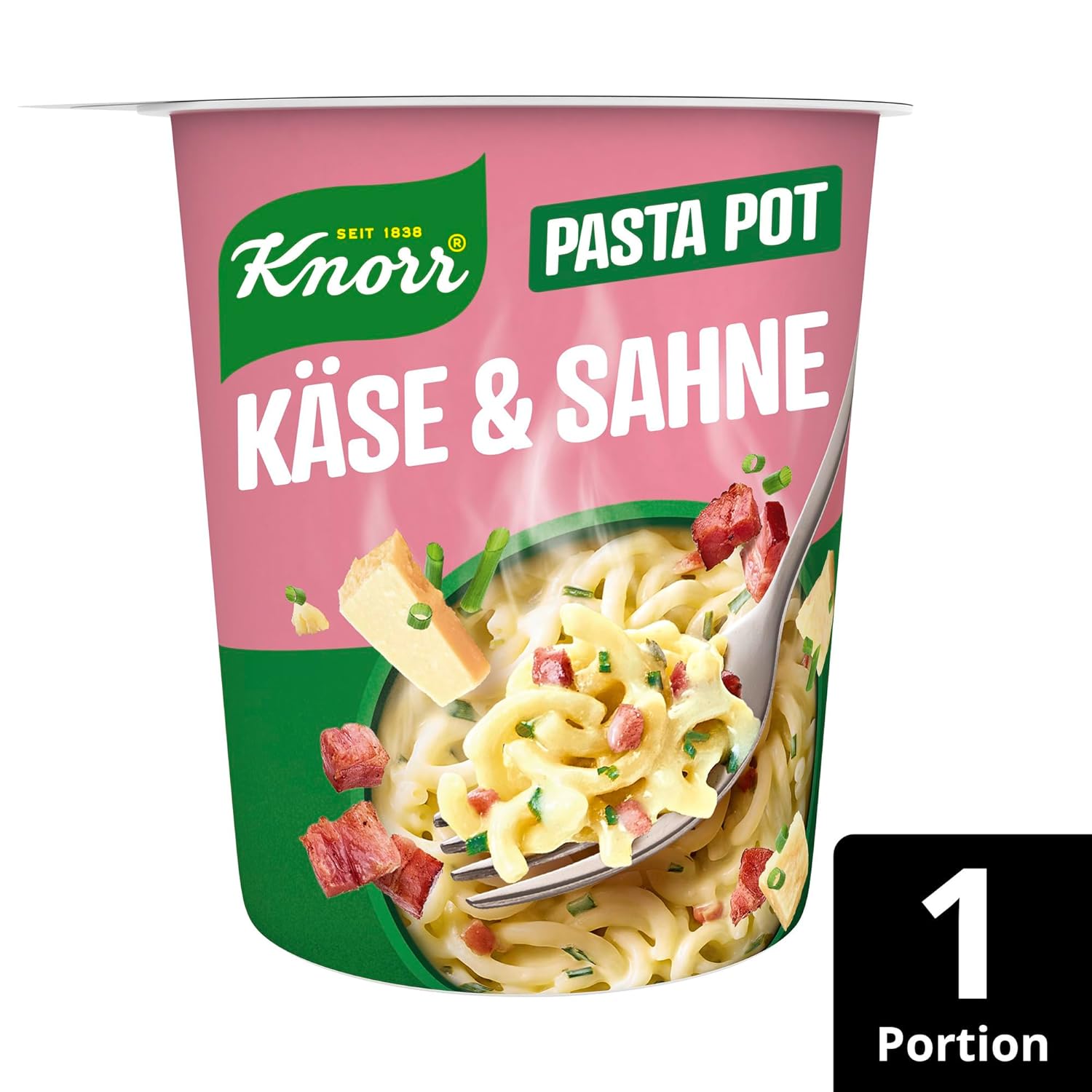 Detalle 2 de Knorr Pasta Pot Käse & Sahne – 8er Pack (8 × 63 g): schnelle Käse-Pasta für Büro & Zuhause