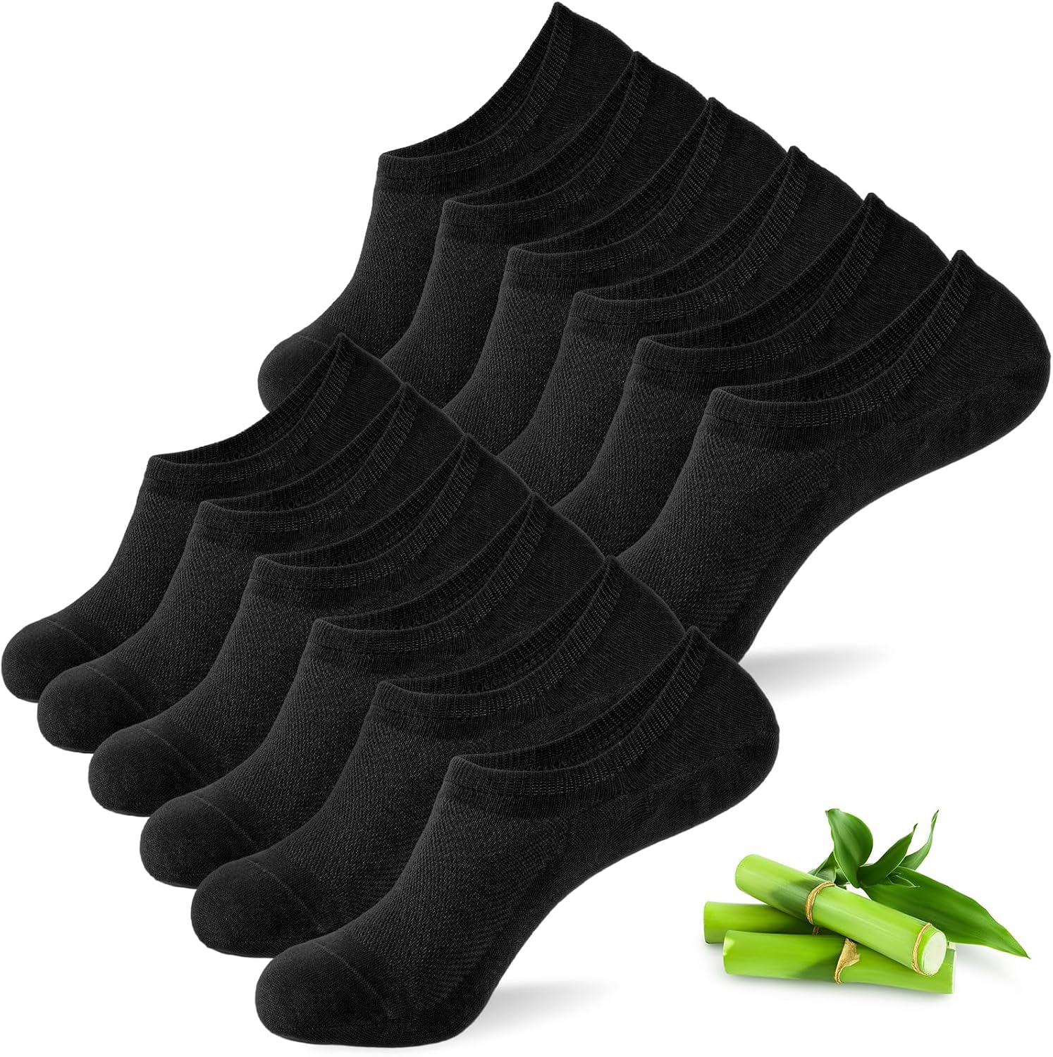Imagen de inaWarm Bambus No-Show Füßlinge Damen 6/10 Paar – Unsichtbare Sneaker-Socken mit rutschfestem Silikon en OfertitasTOP