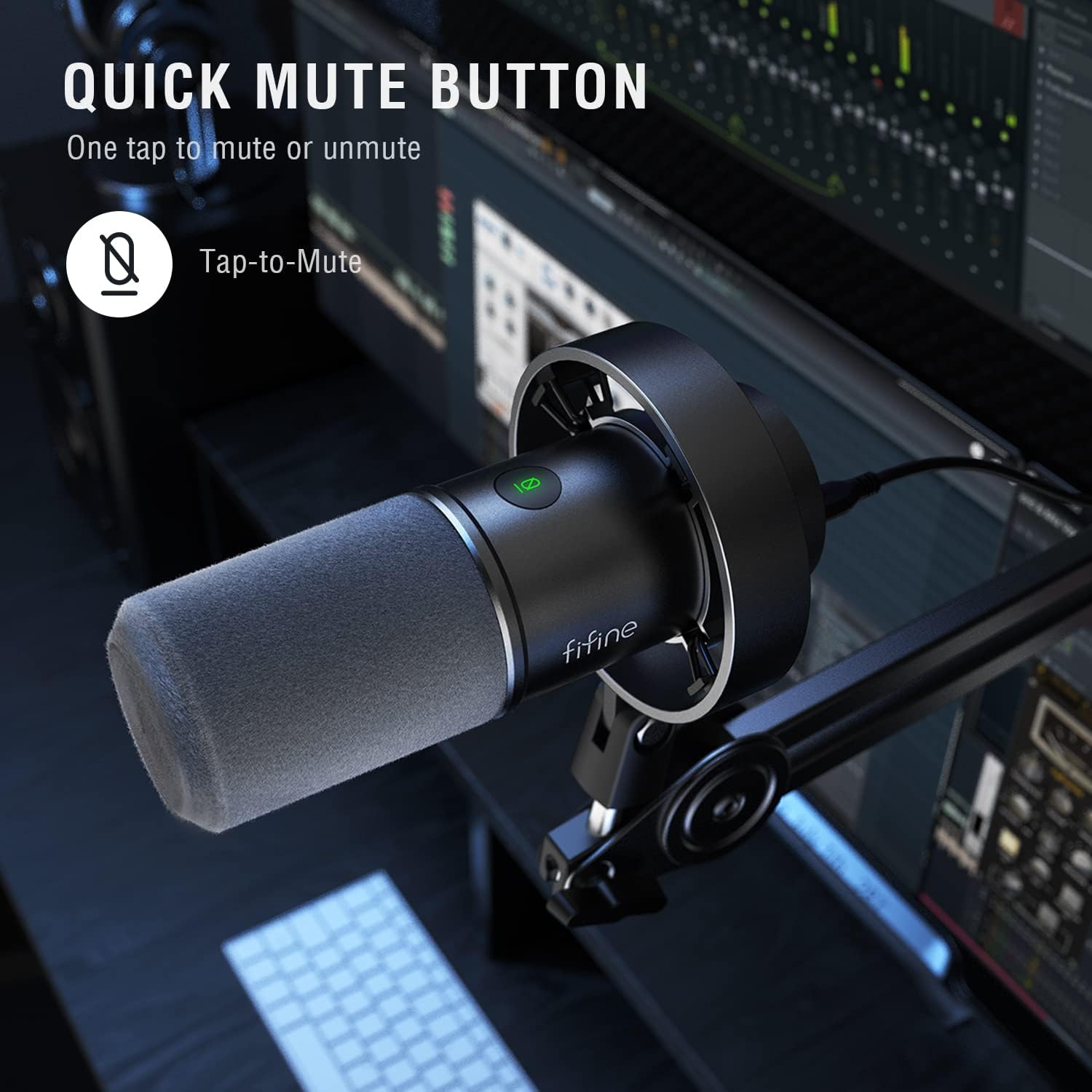 Detalle 2 de FIFINE XLR Studio: Microfono Dinamico per Podcasting e Streaming – XLR/USB (Cardioide)