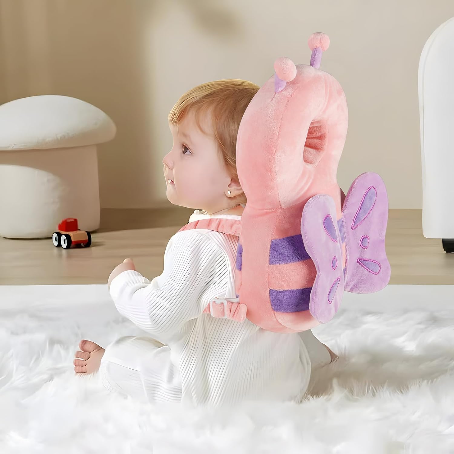 Thumbnail 2 de PandaEar Baby Head Protection Backpack, Pink Butterfly Walking Cushion